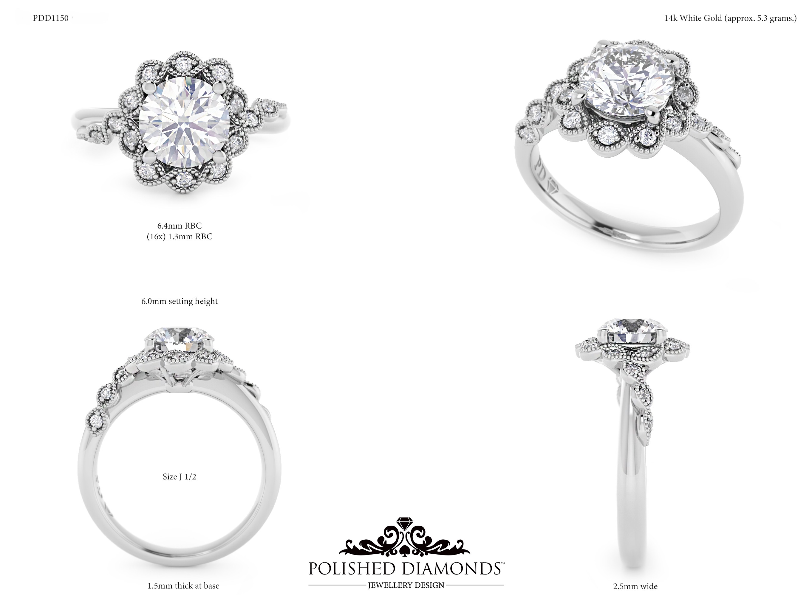 Round Solitaire ring – PDD1150