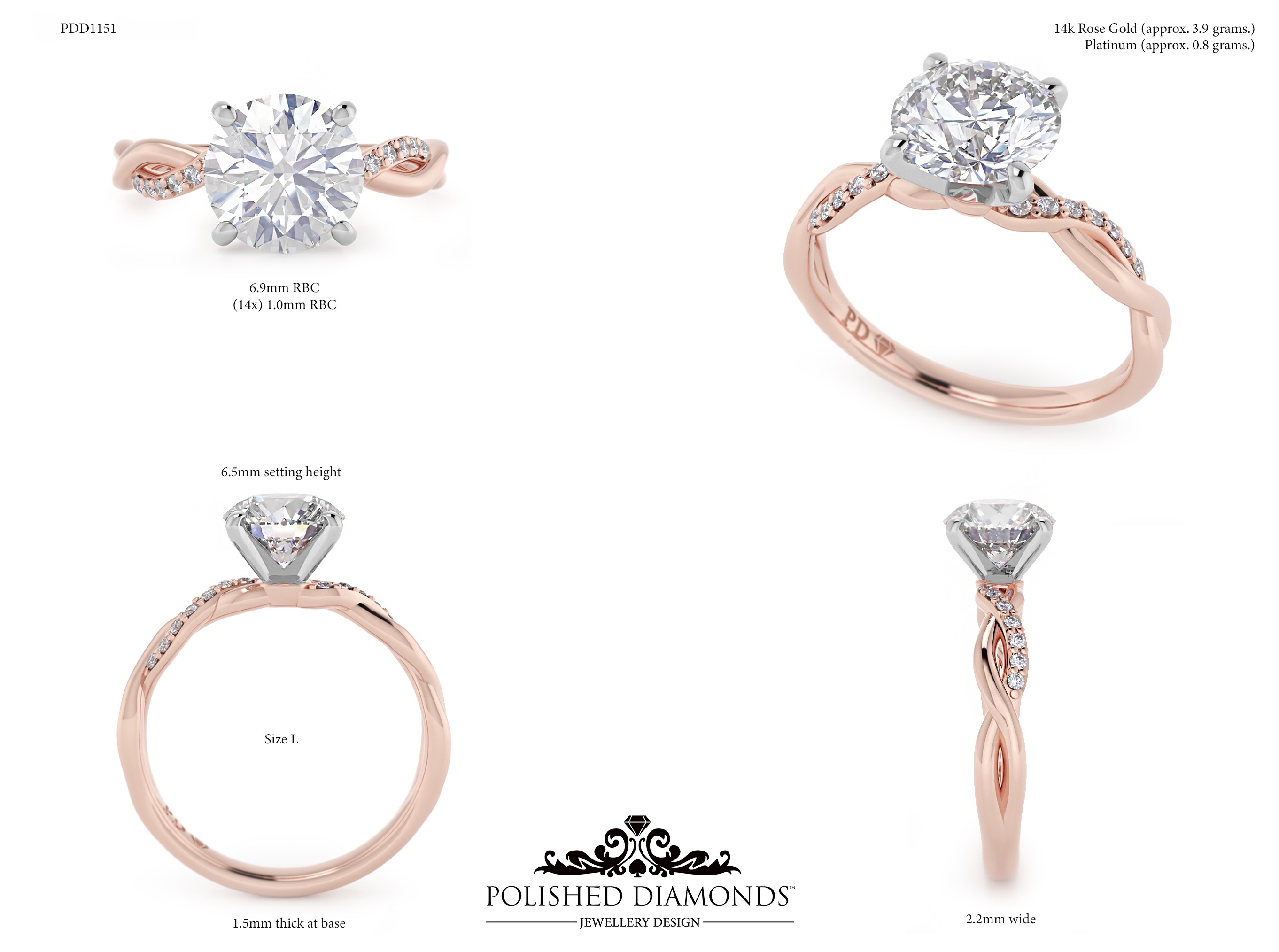 Round Solitaire ring – PDD1151