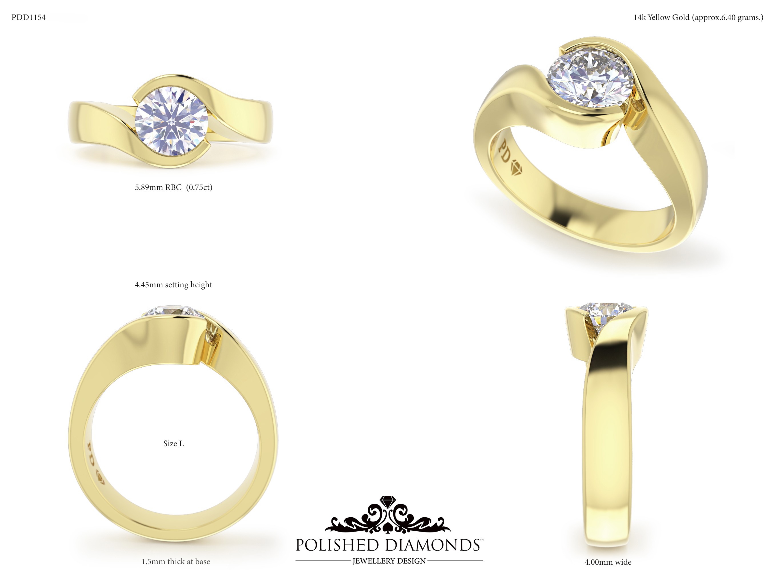 Round Solitaire ring – PDD1154