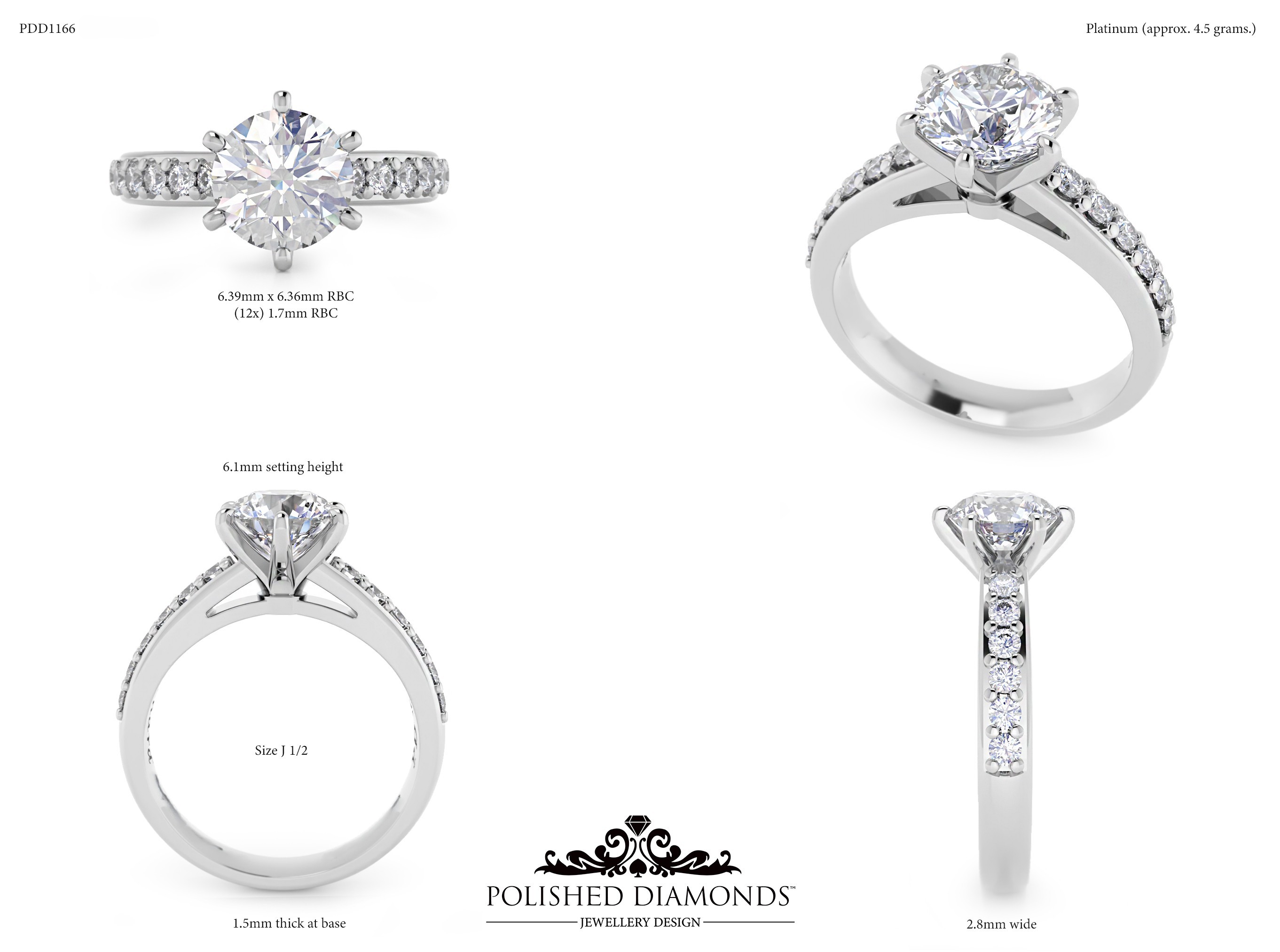 Round Solitaire ring – PDD1166
