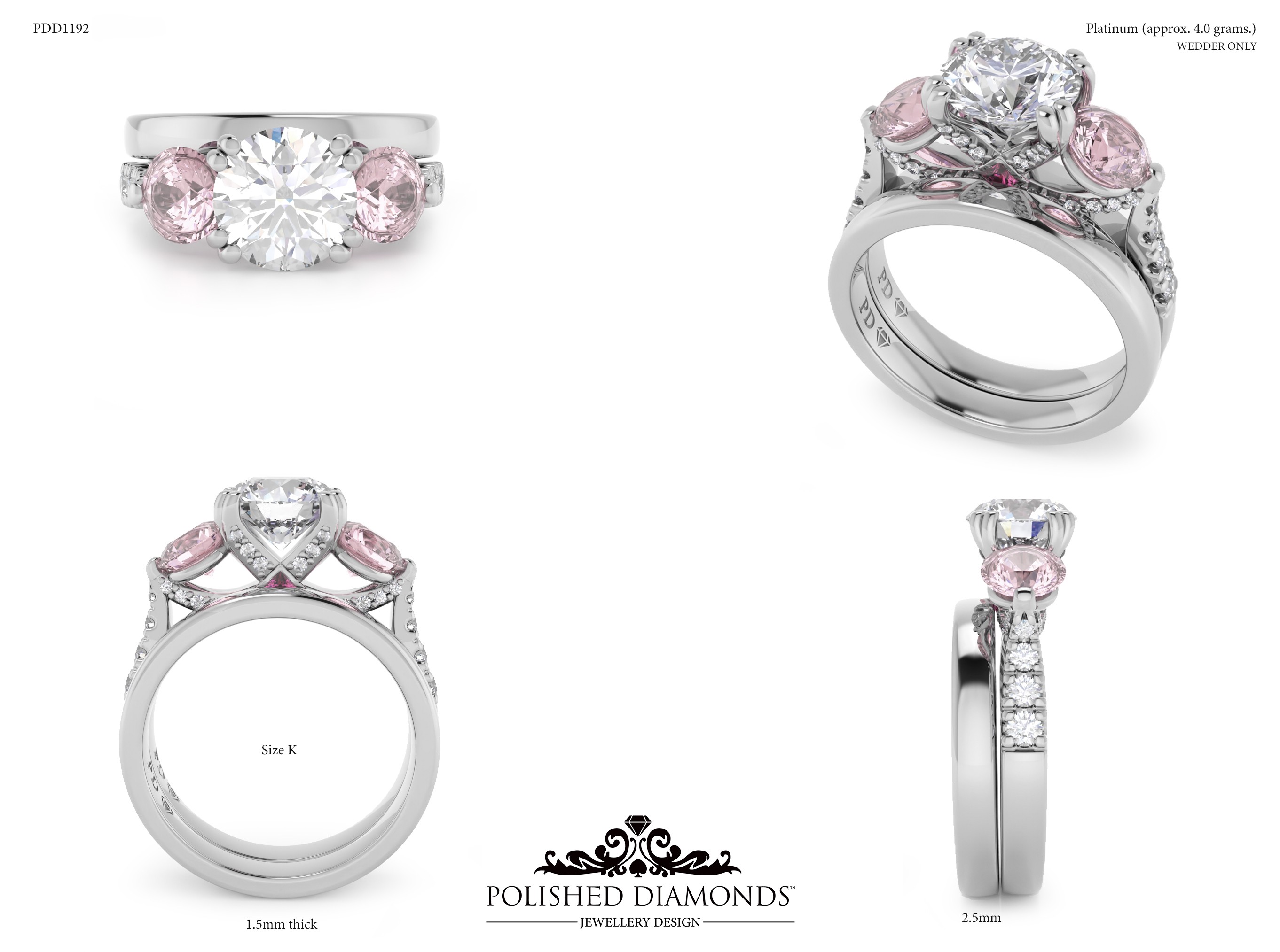 Ladys Wedding ring – PDD1192