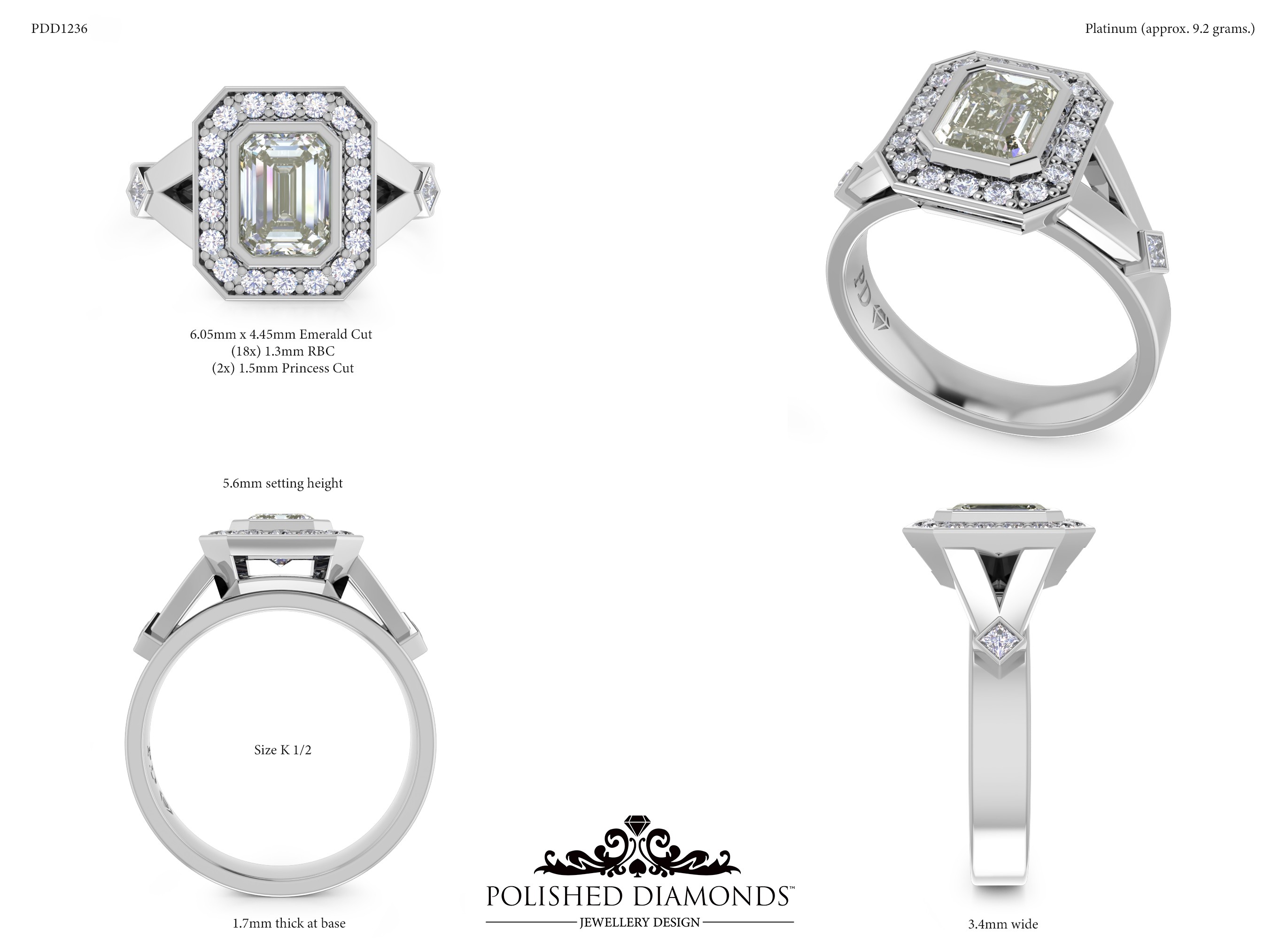 Emerald Halo ring – PDD1236