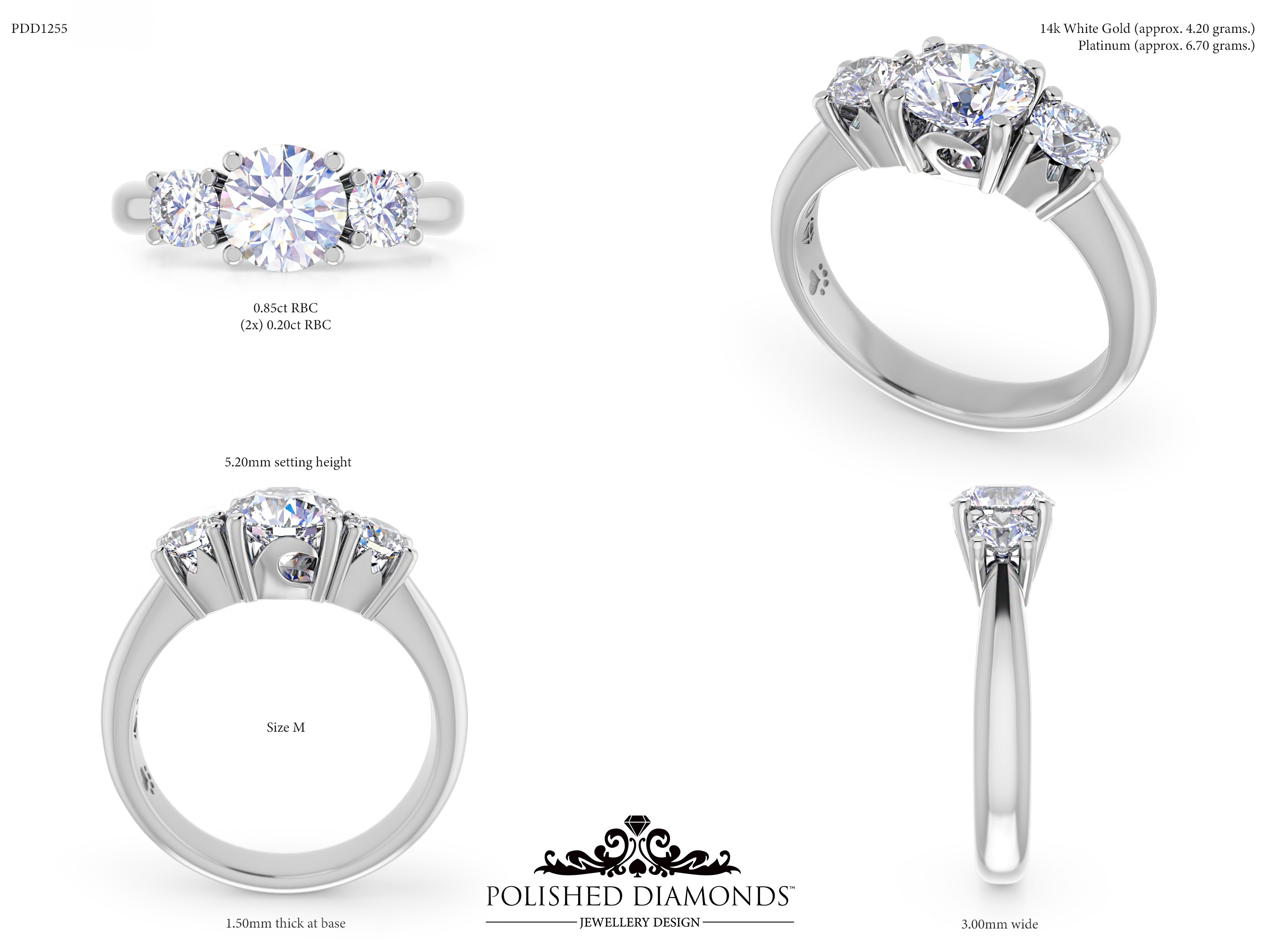 Round Trilogy ring – PDD1255