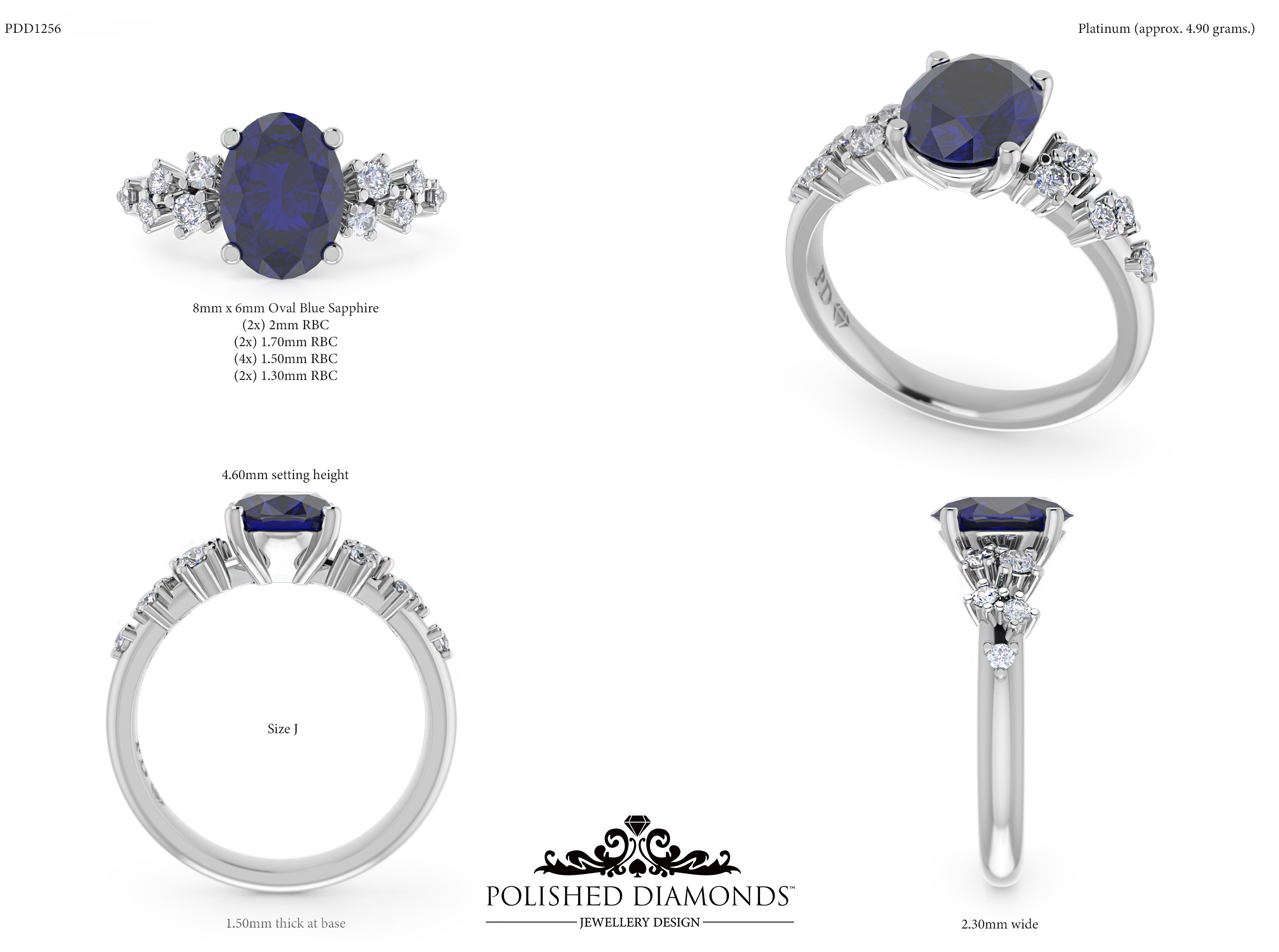 Oval Solitaire ring – PDD1256