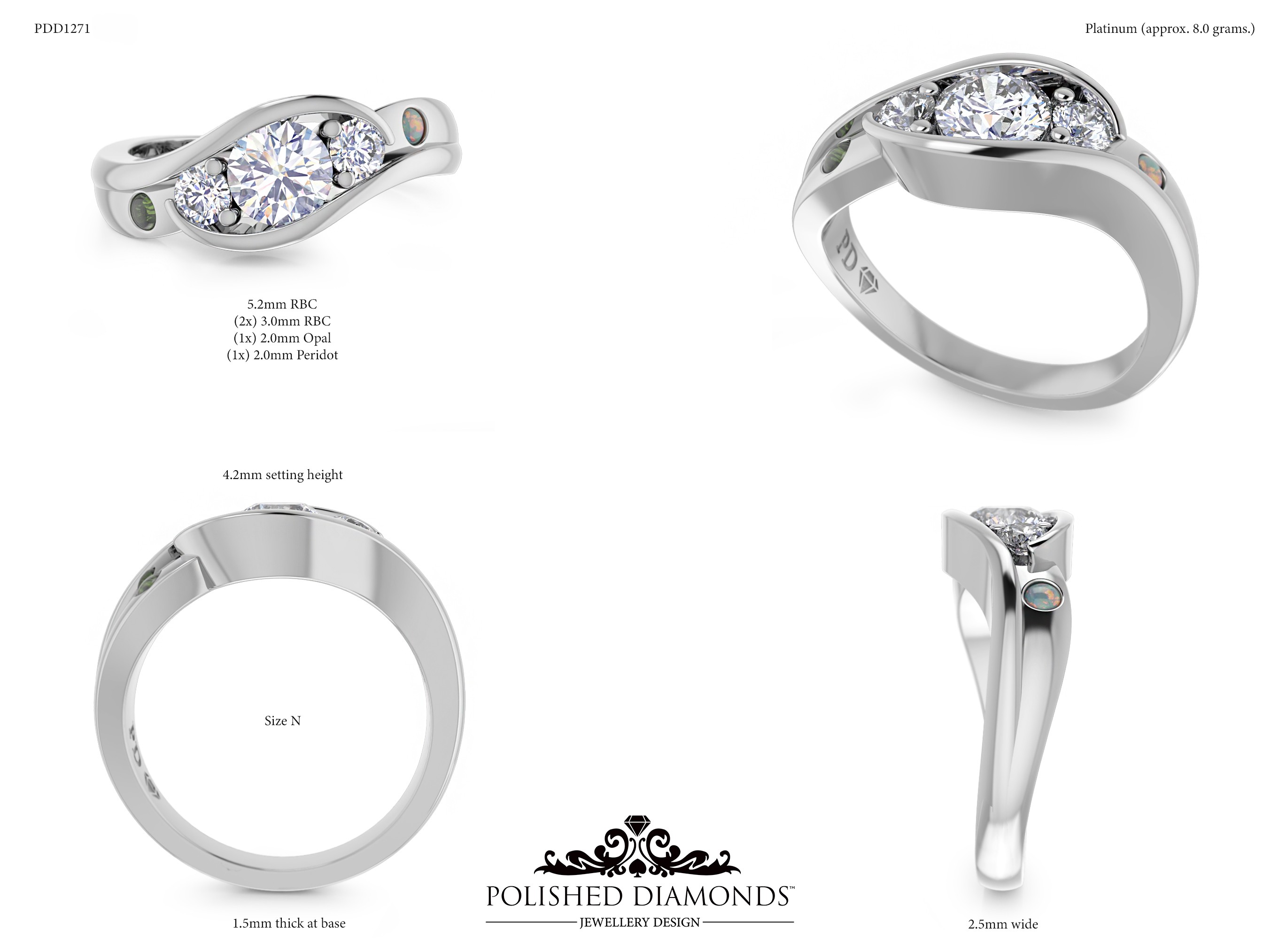 Round Trilogy ring – PDD1271