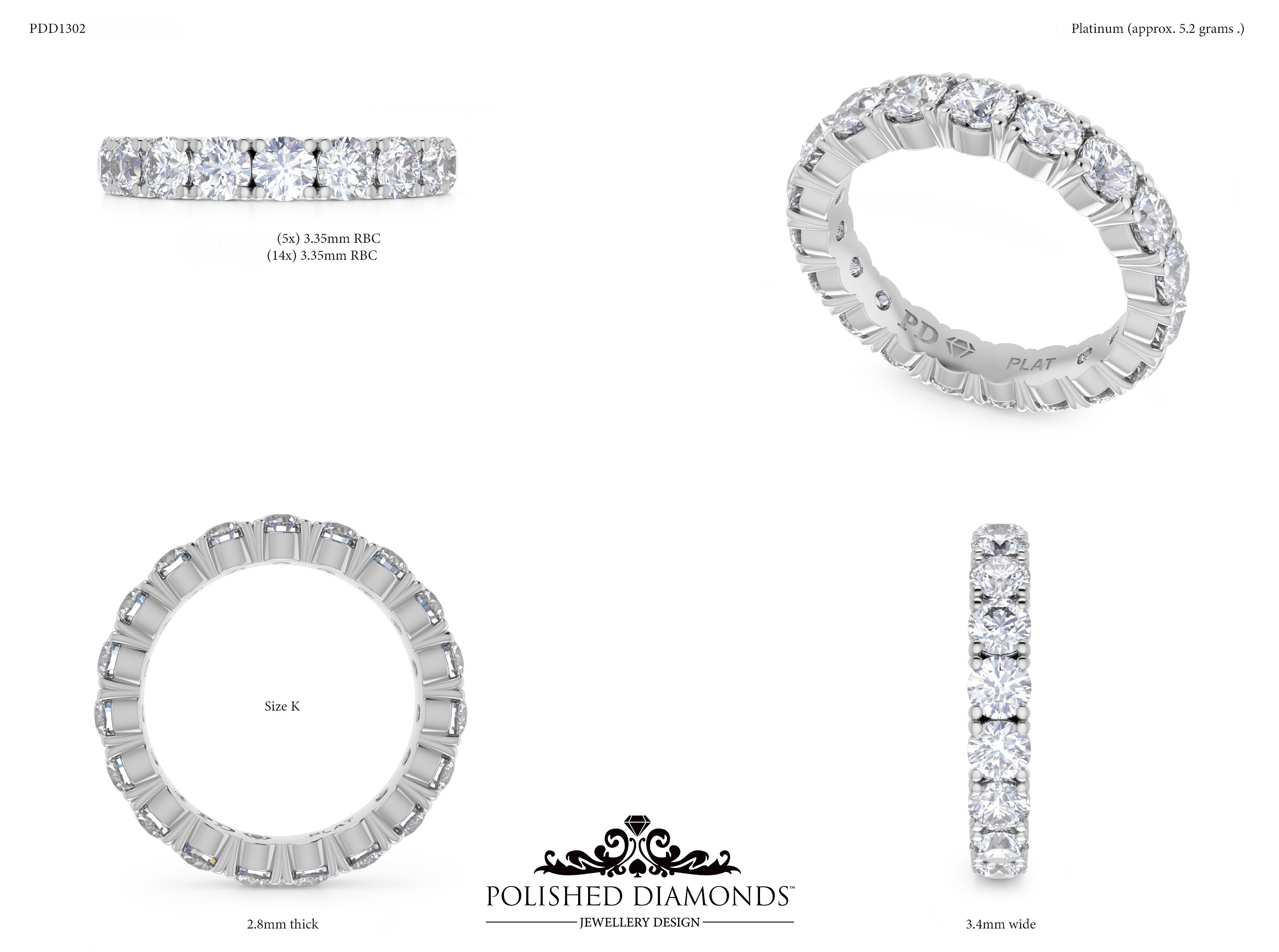 Ladys Wedding ring – PDD1302