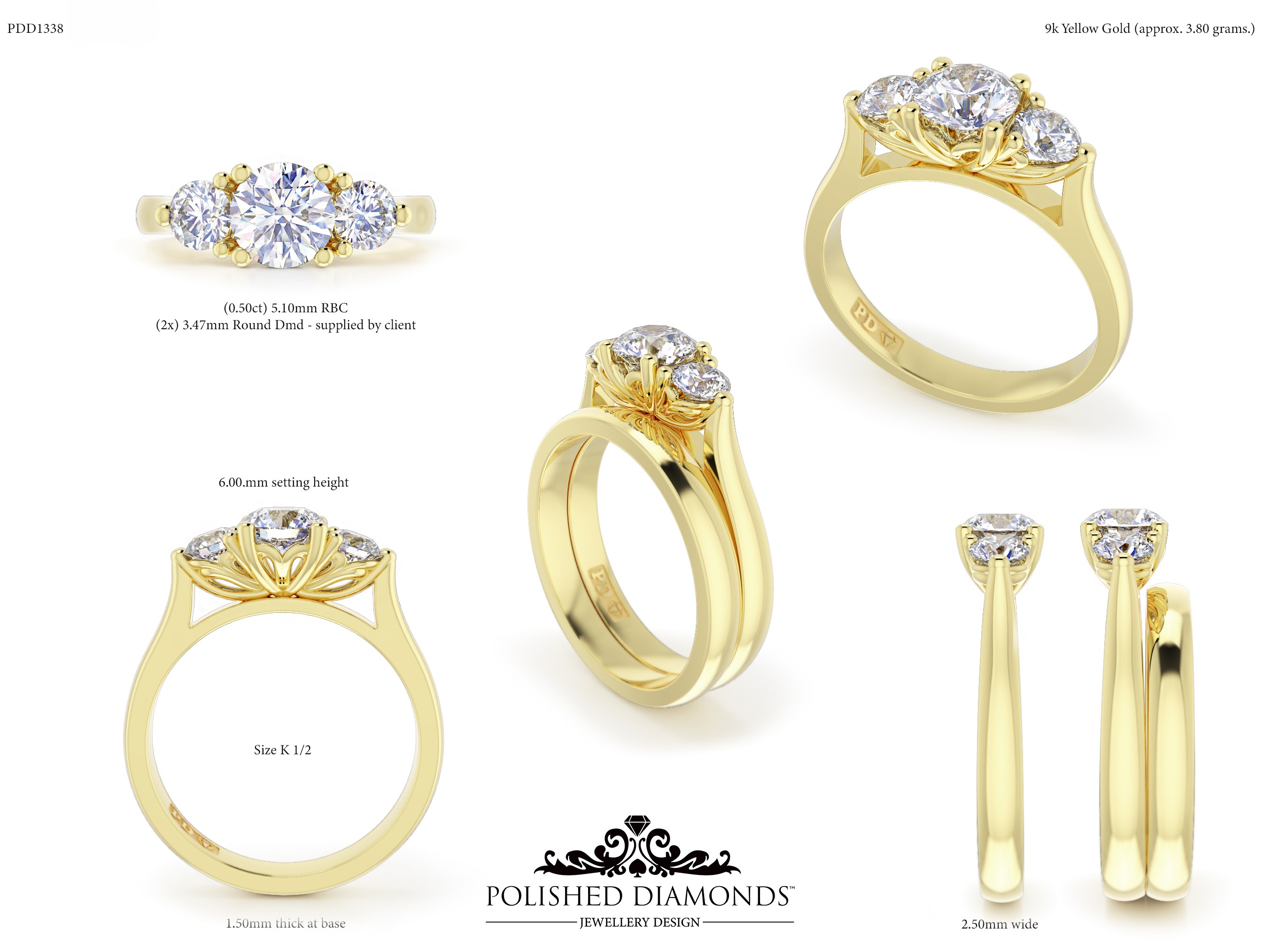 Round Trilogy ring – PDD1338