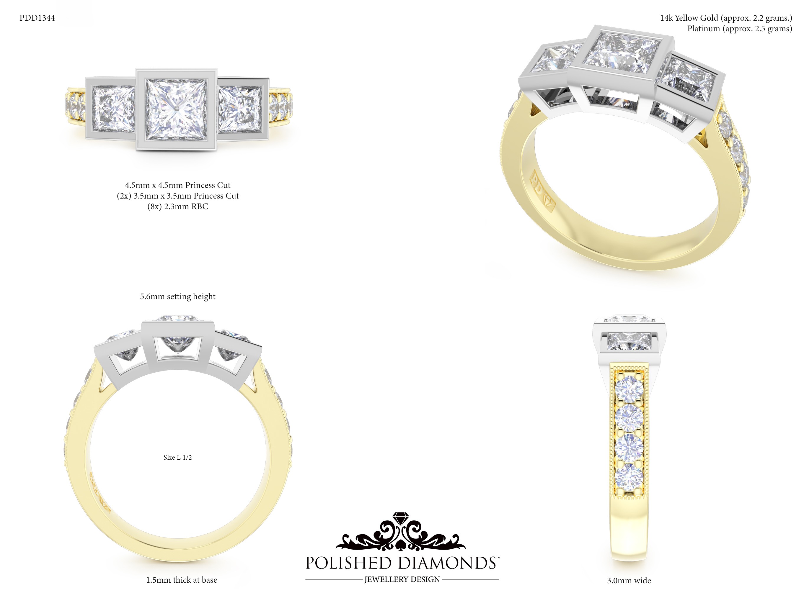 Princess Trilogy ring – PDD1344