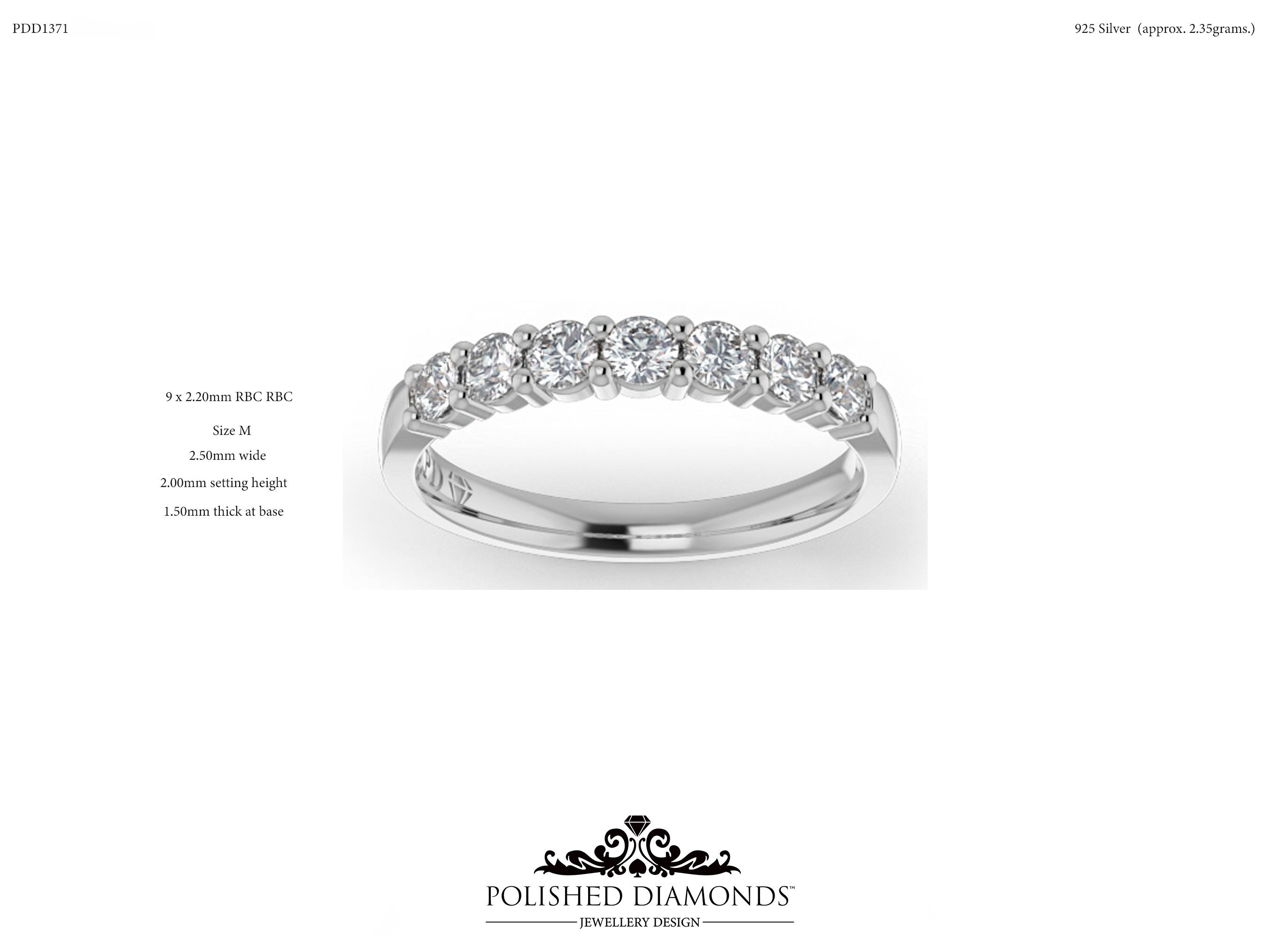 Ladys Wedding ring – PDD1371