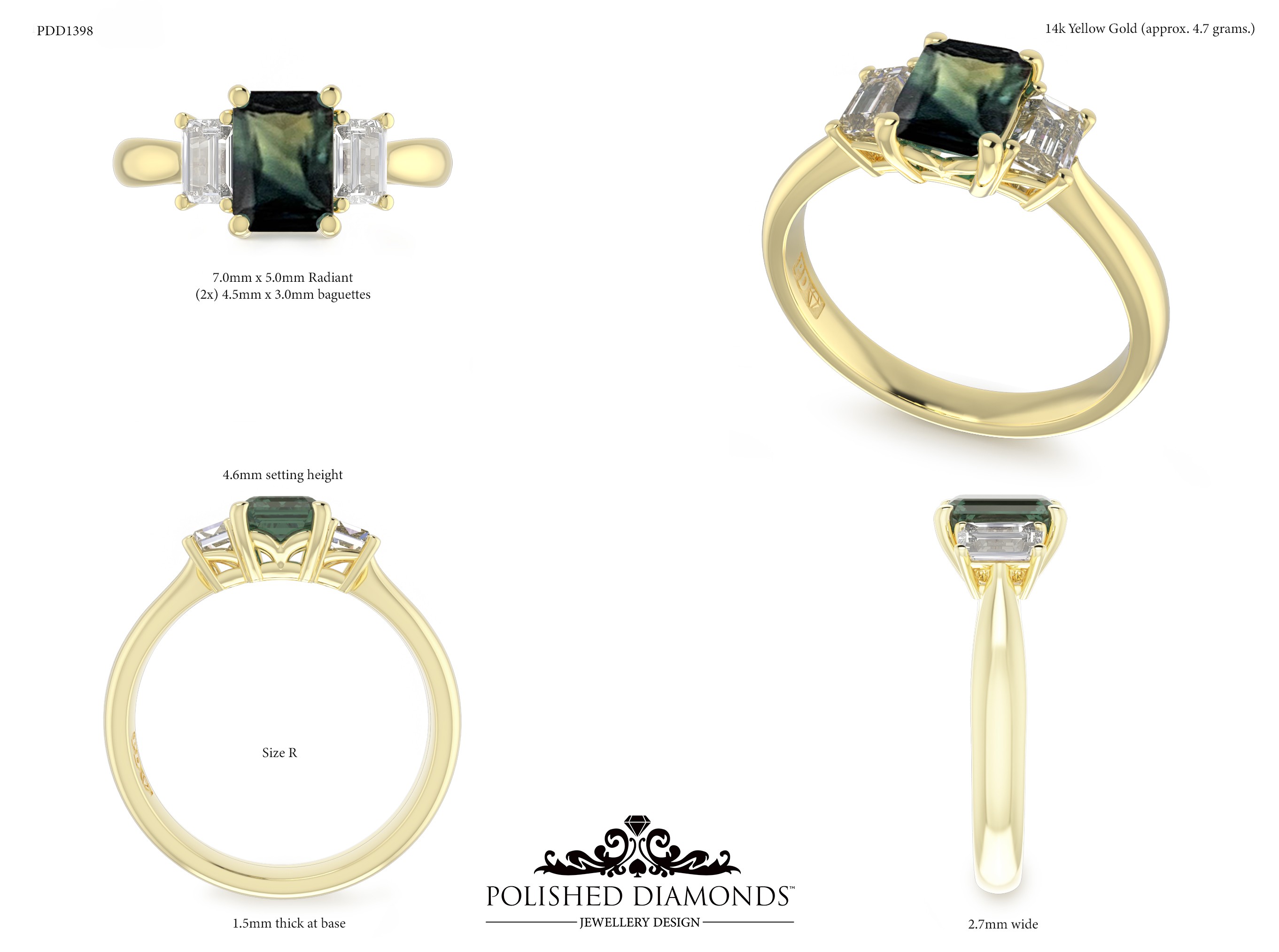 Emerald Trilogy ring – PDD1398