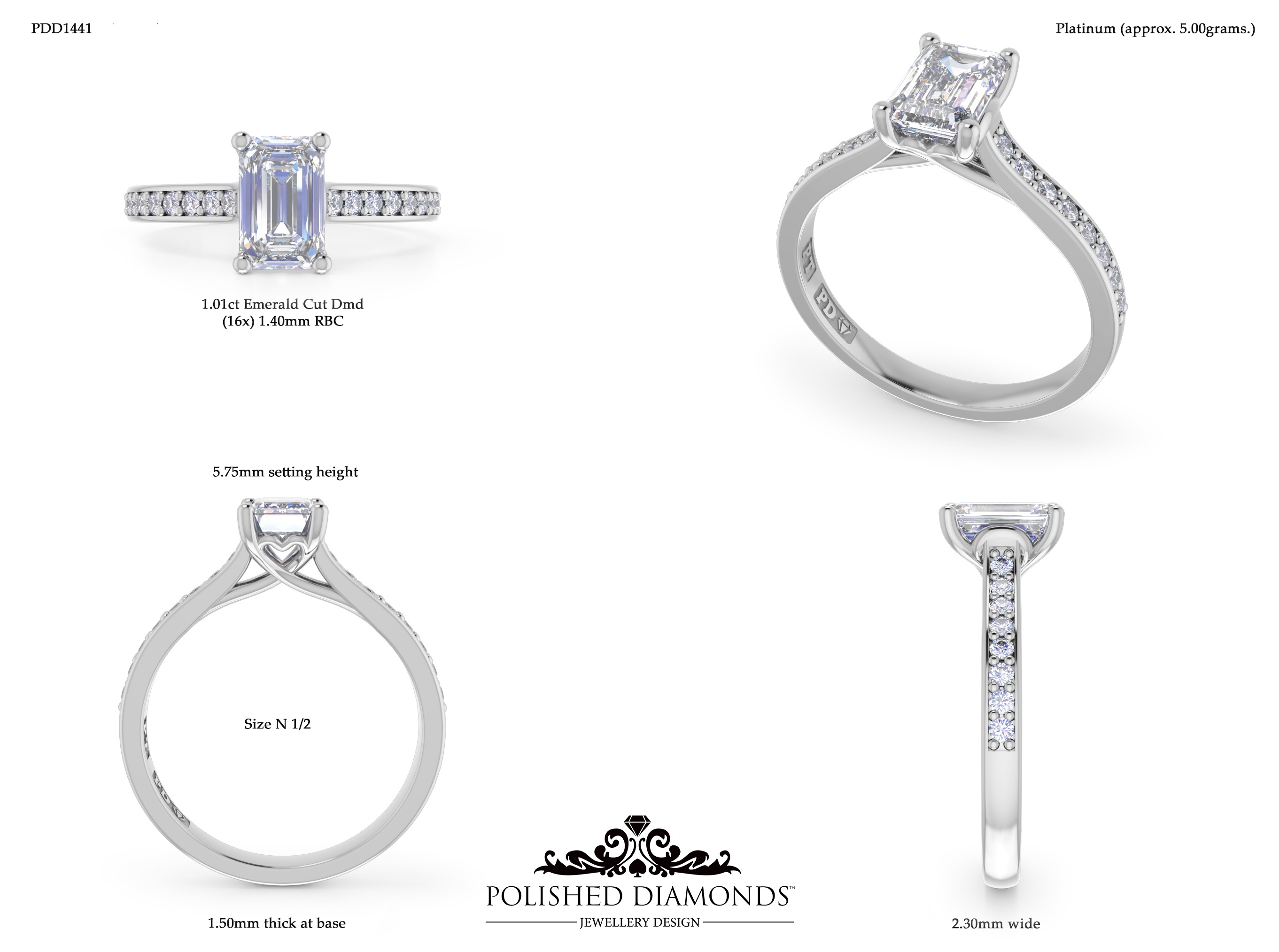 Emerald Solitaire ring – PDD1441