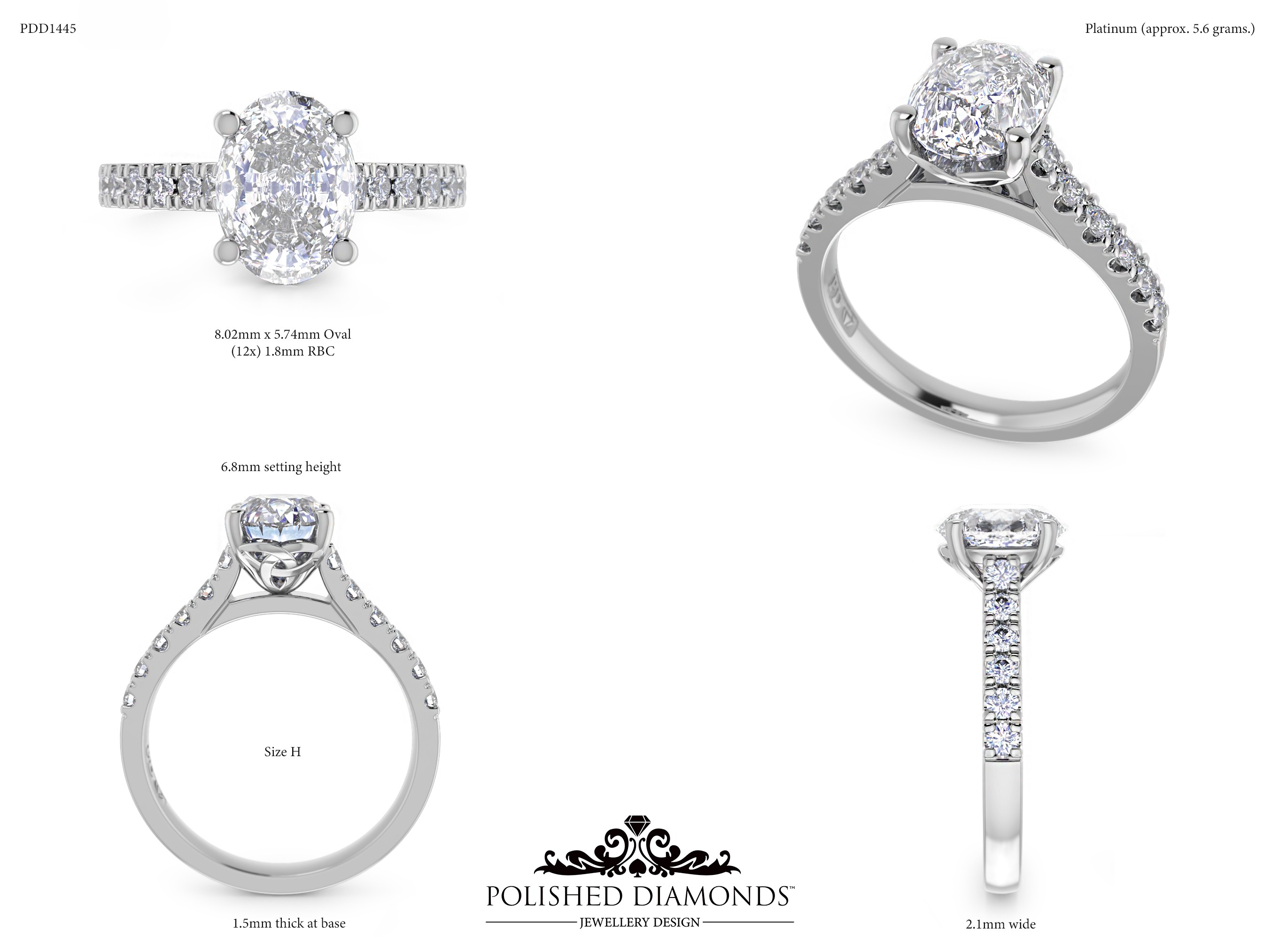 Oval Solitaire ring – PDD1445