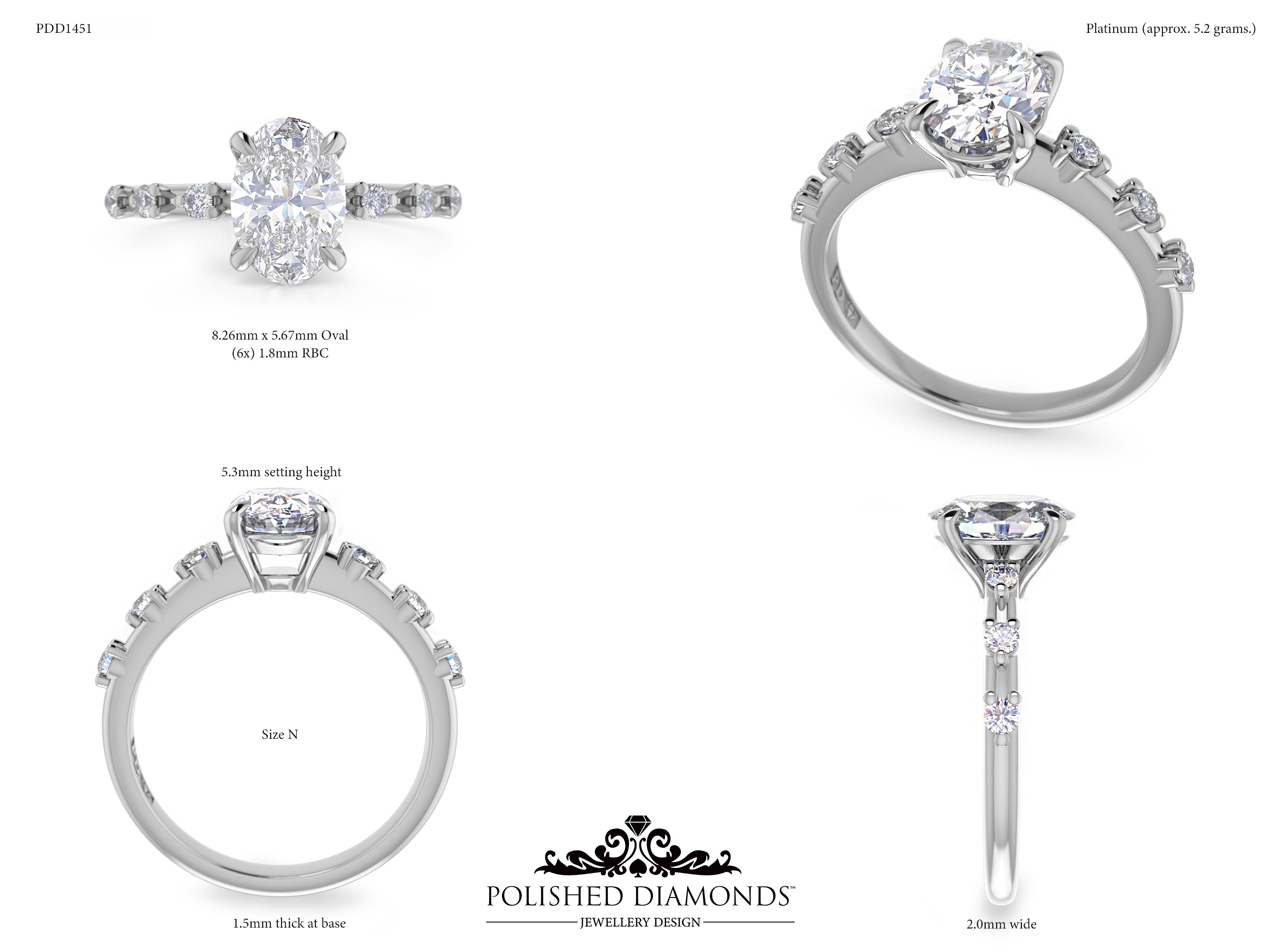 Oval Solitaire ring – PDD1451