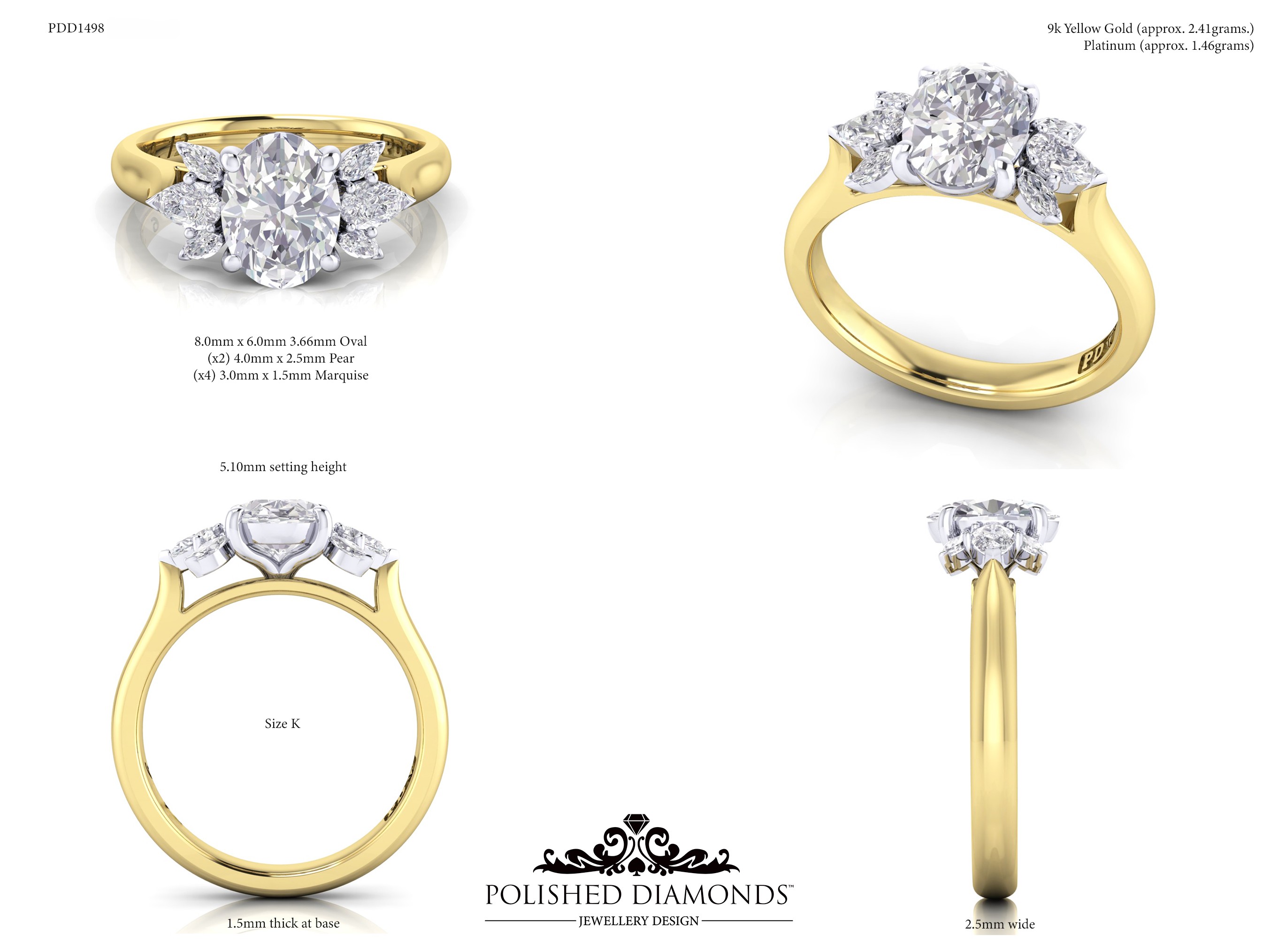 Oval Solitaire ring – PDD1498