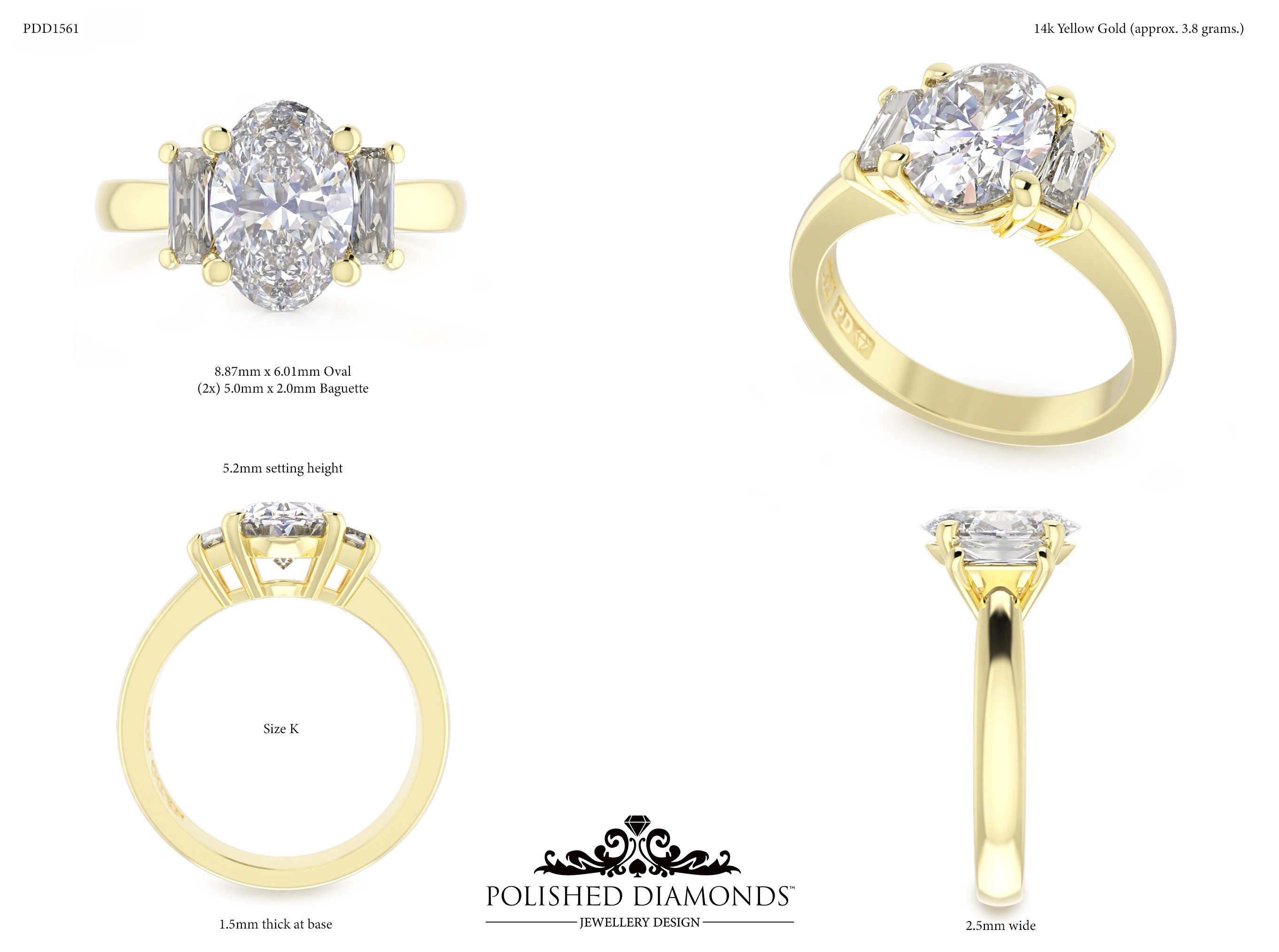 Oval Baguette ring – PDD1561