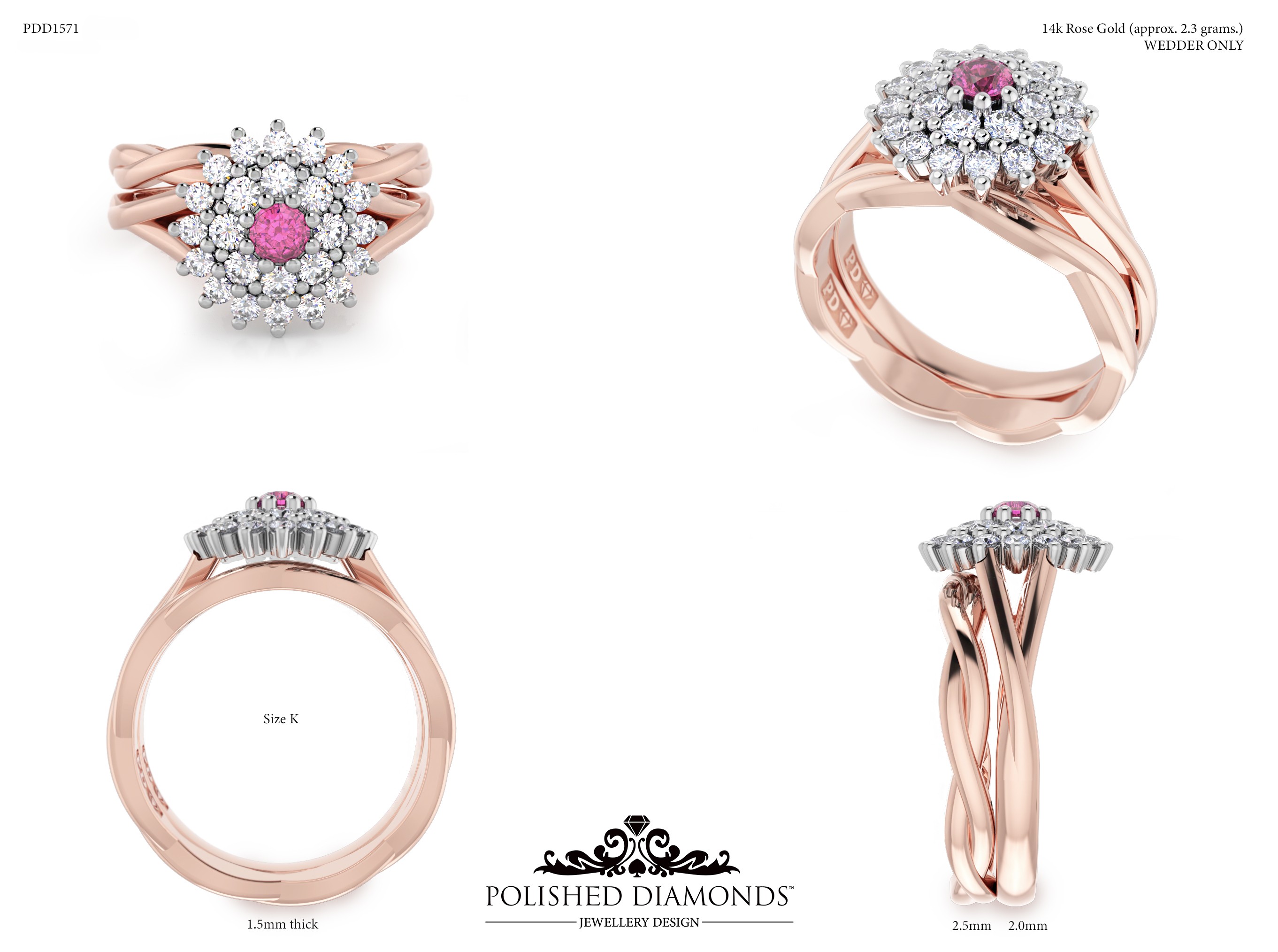 Ladys Wedding ring – PDD1571