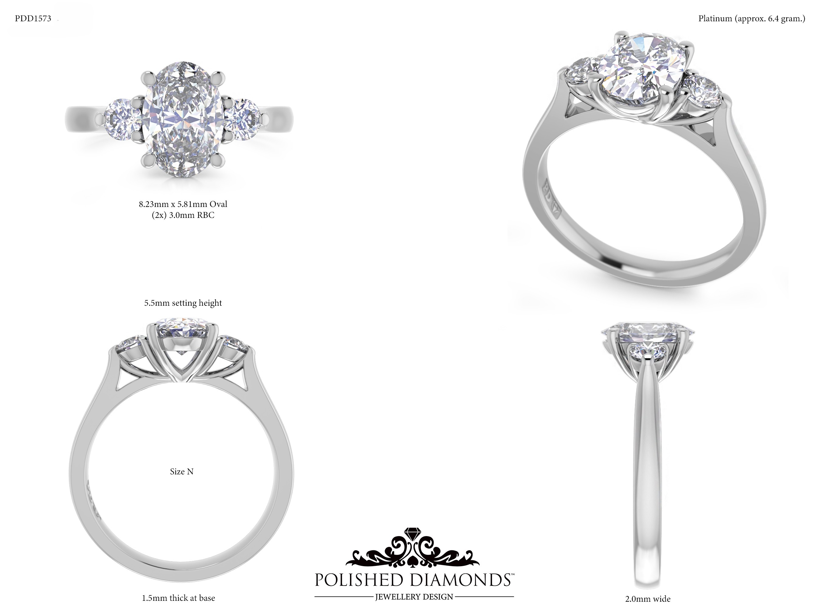 Oval Trilogy ring – PDD1573