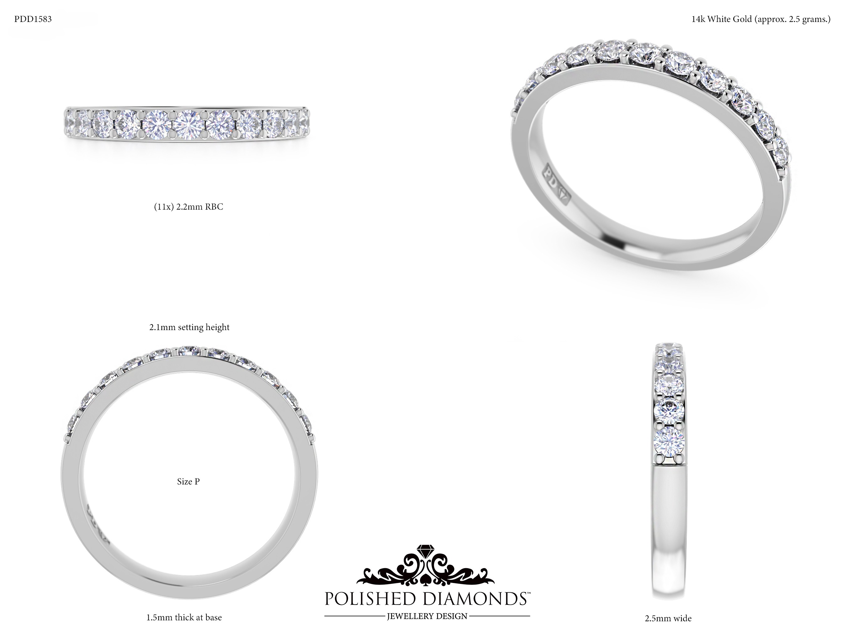 Ladys Wedding ring – PDD1583