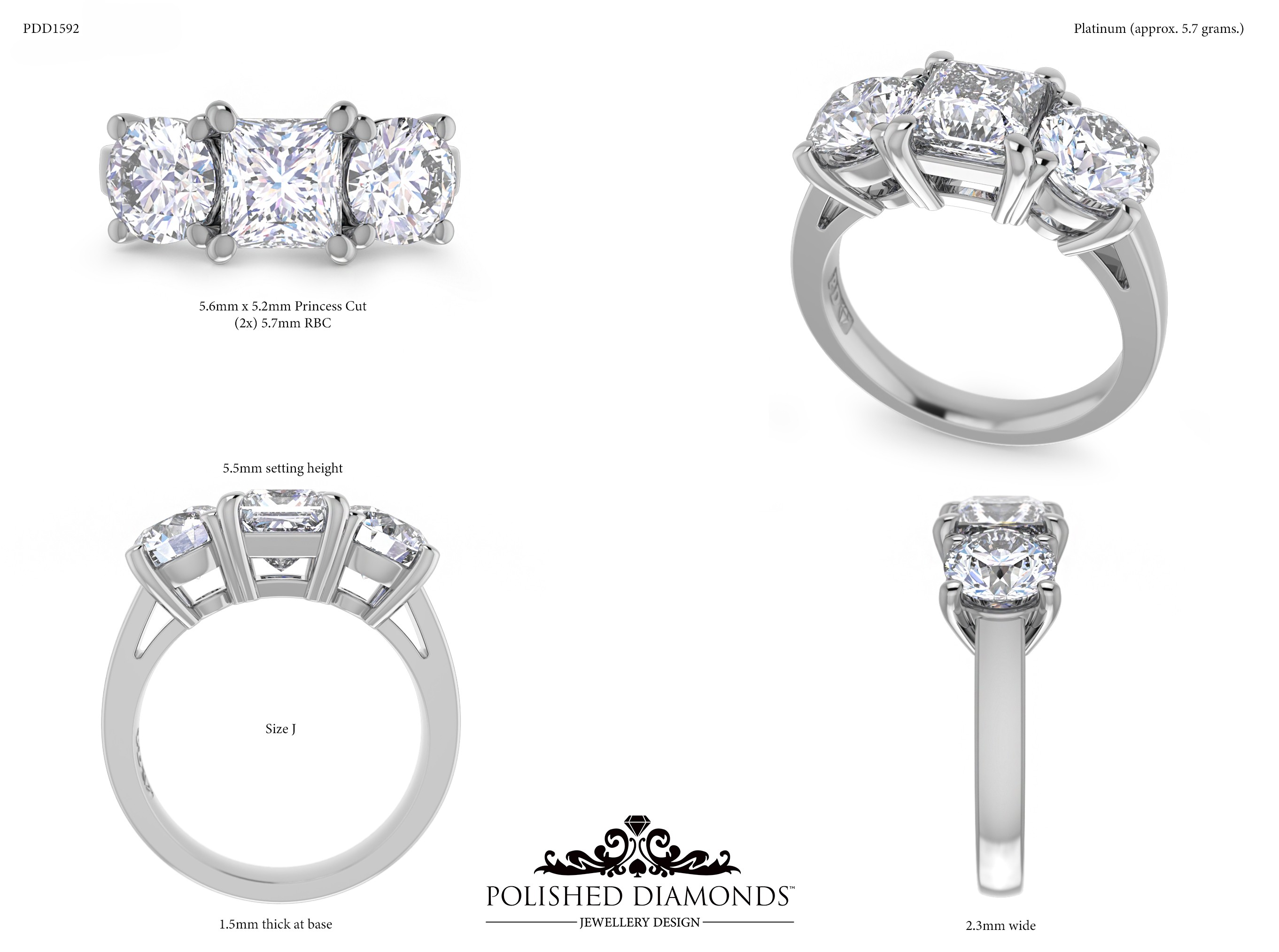 Princess Trilogy ring – PDD1592