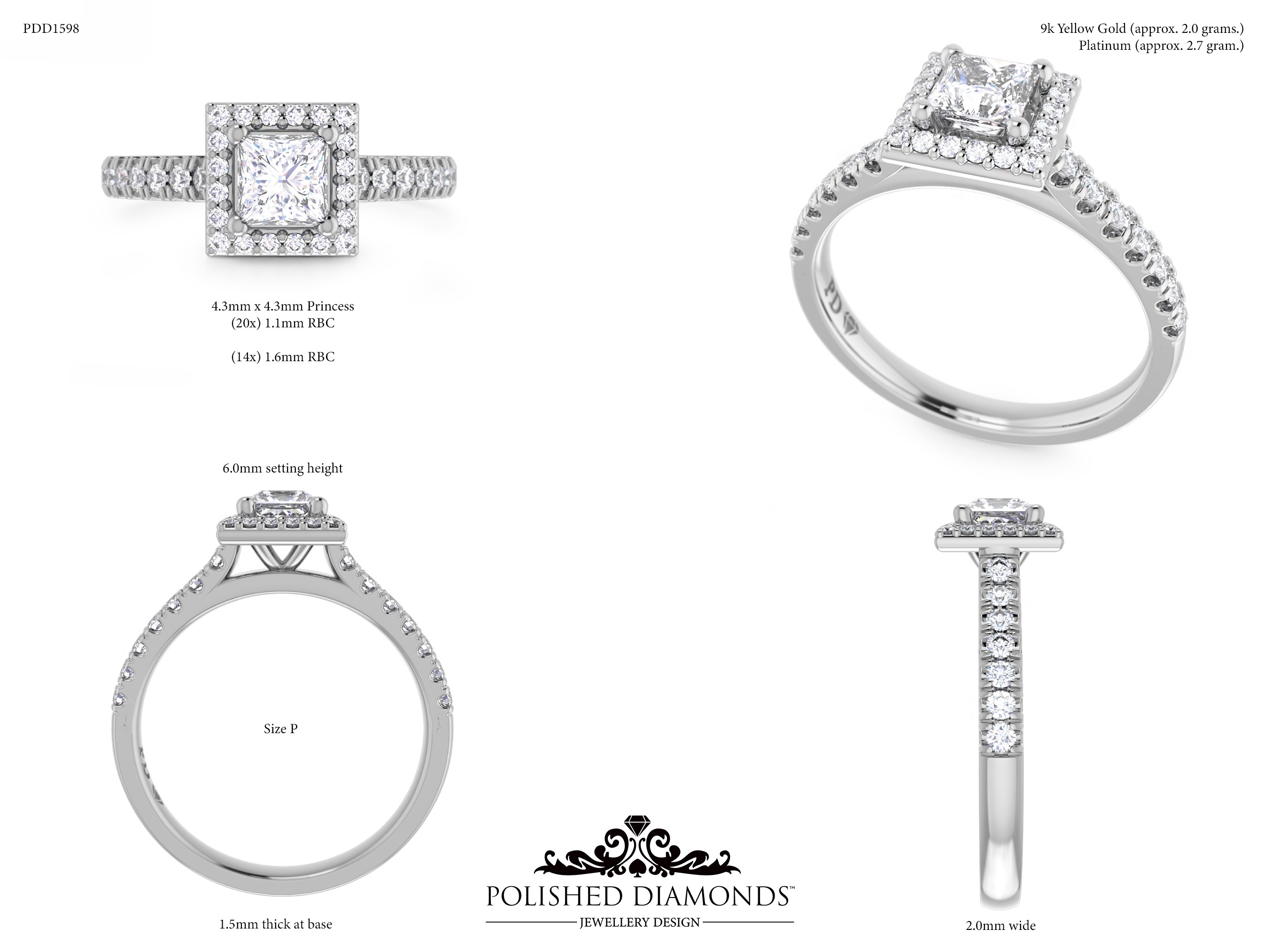 Princess Halo ring – PDD1598