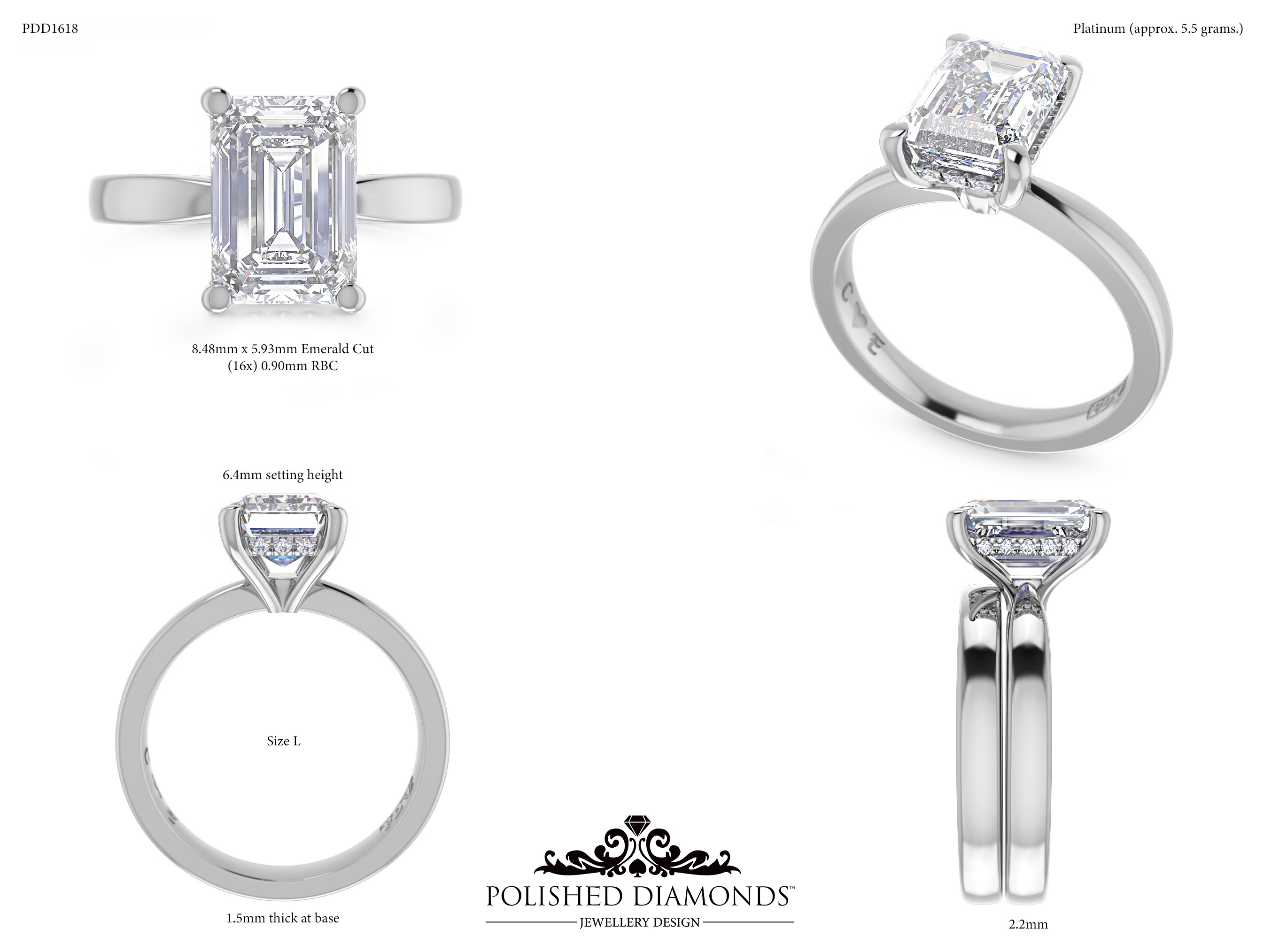 Emerald Solitaire ring – PDD1618