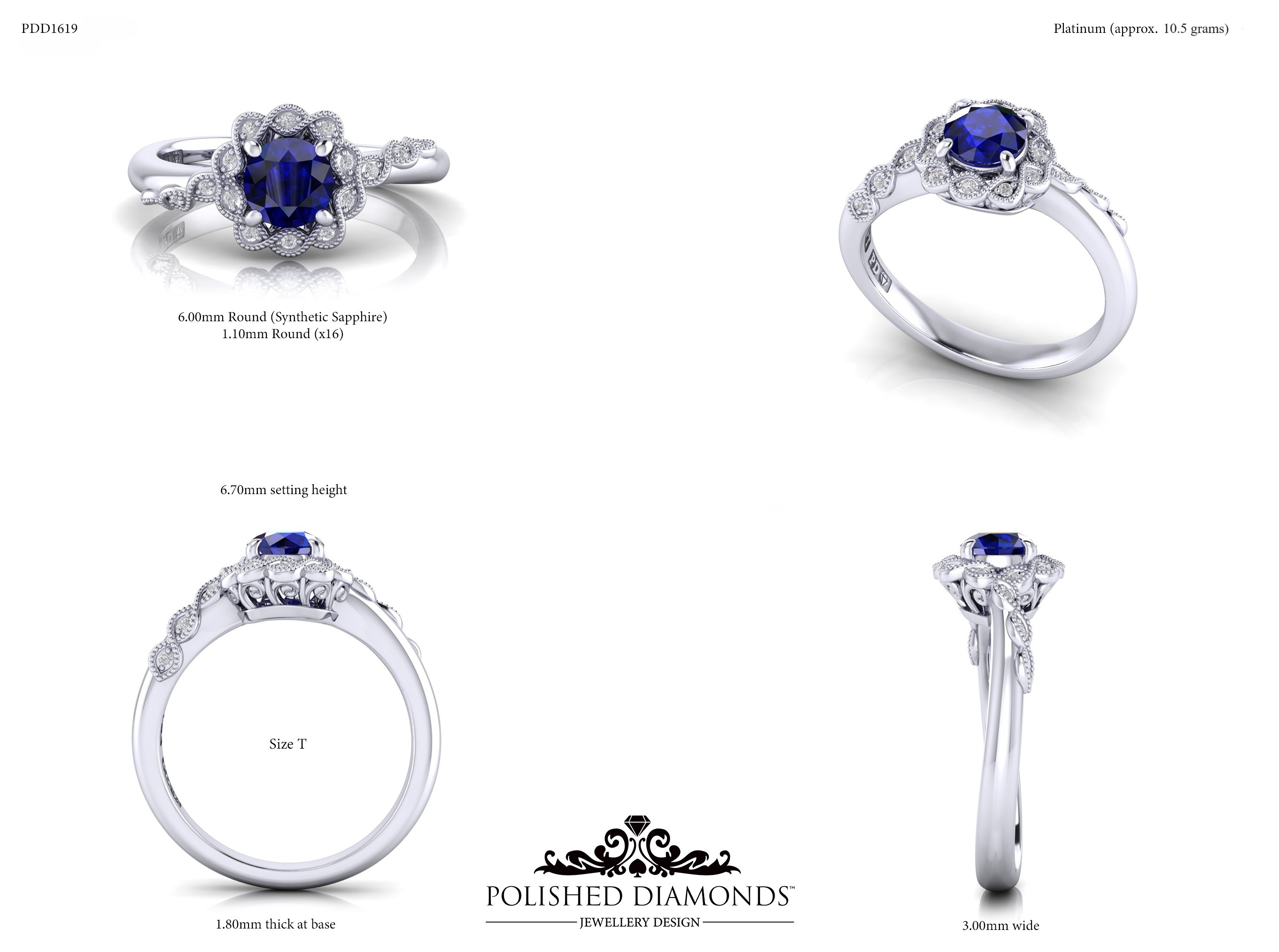 Round Halo ring – PDD1619