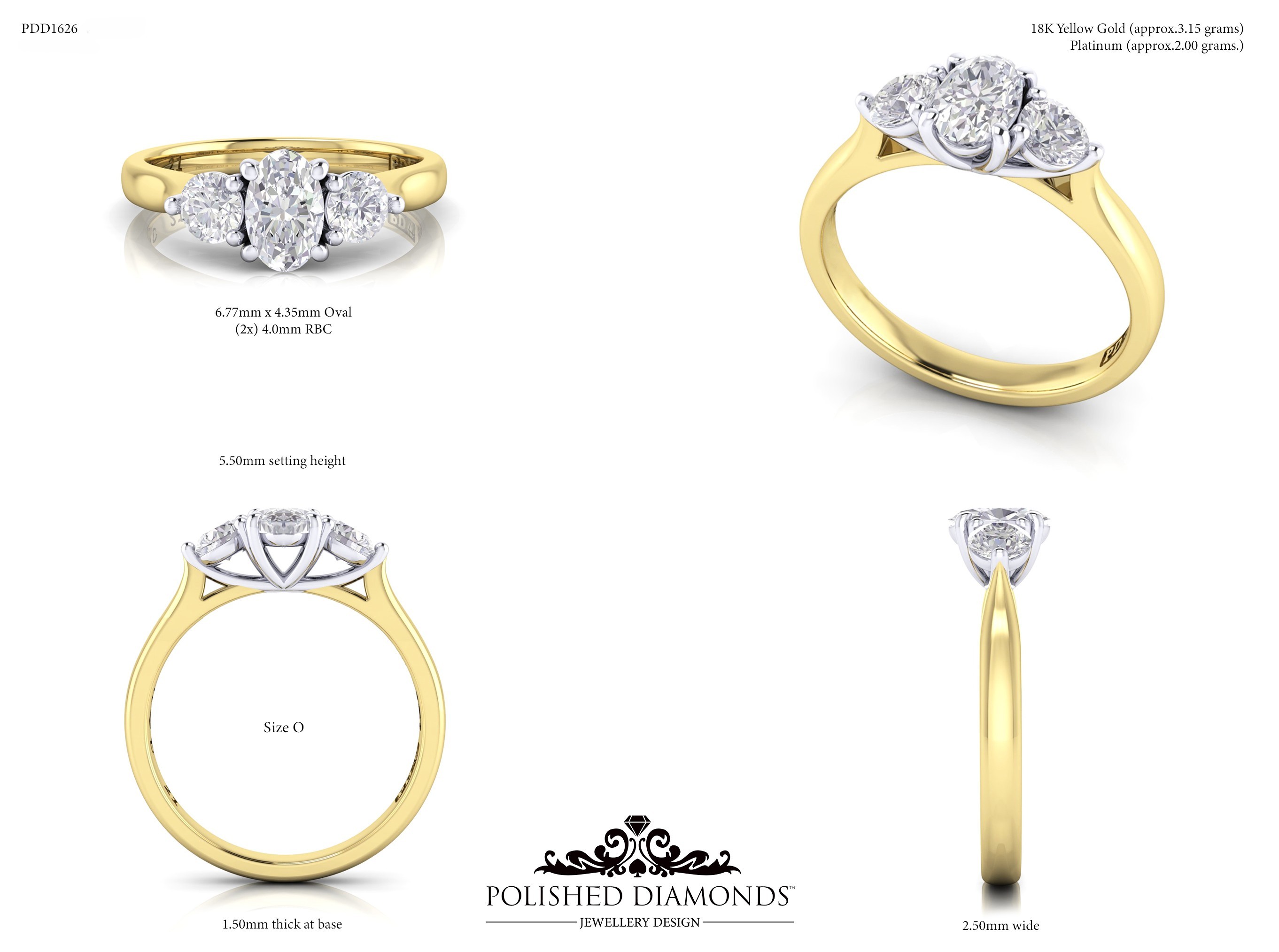 Oval Trilogy ring – PDD1626