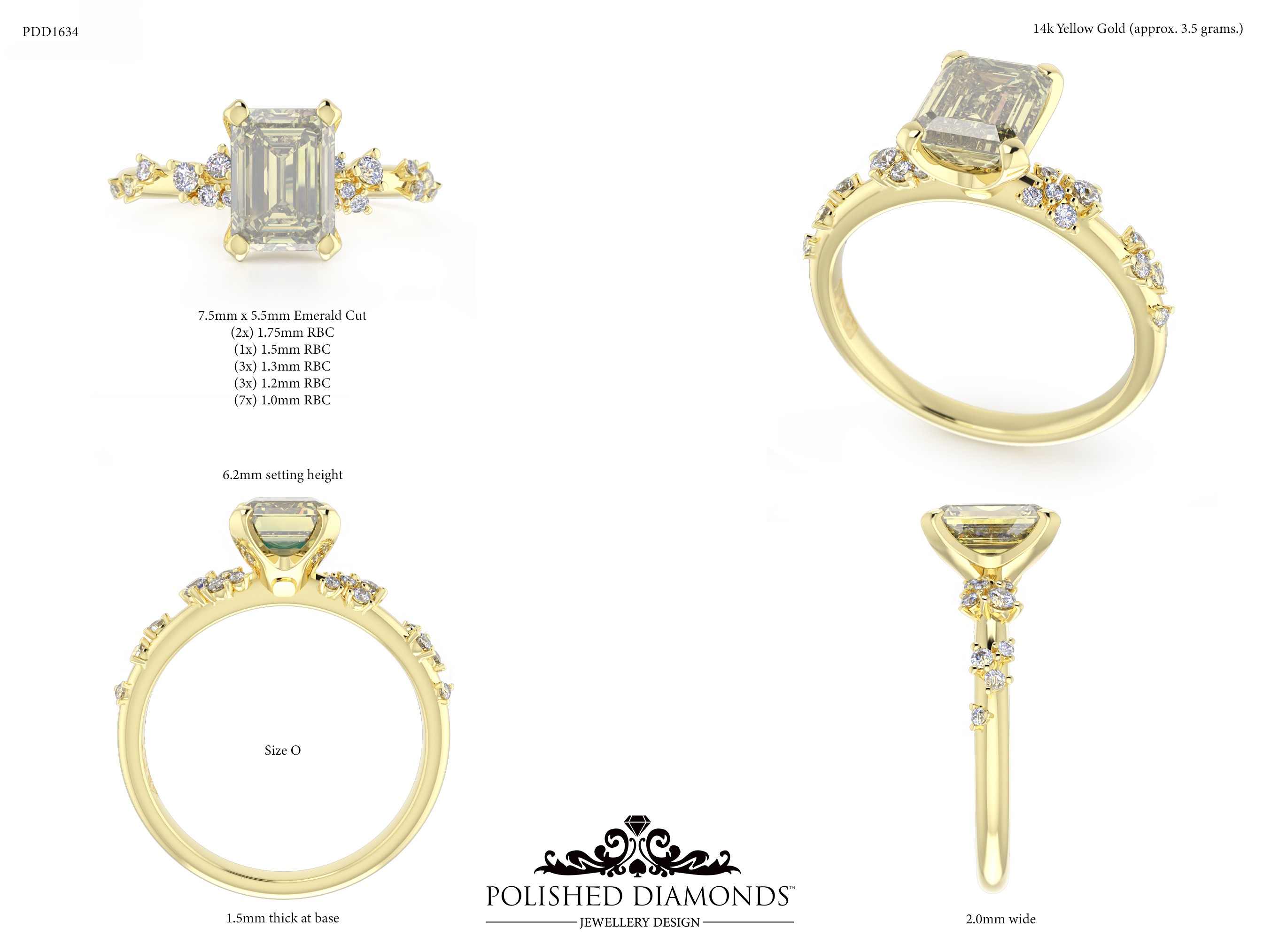 Emerald Solitaire ring – PDD1634