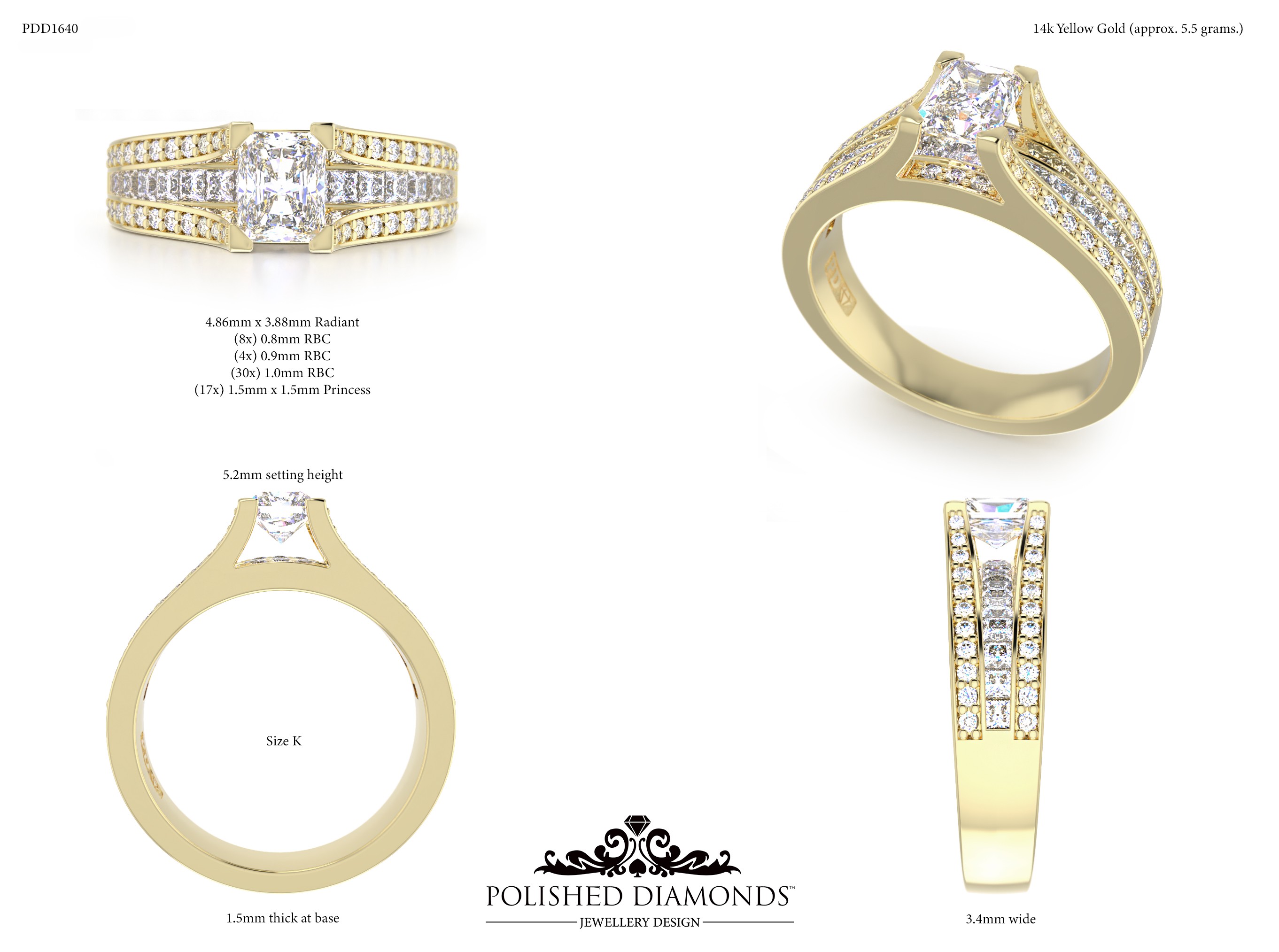 Radiant Solitaire ring – PDD1643