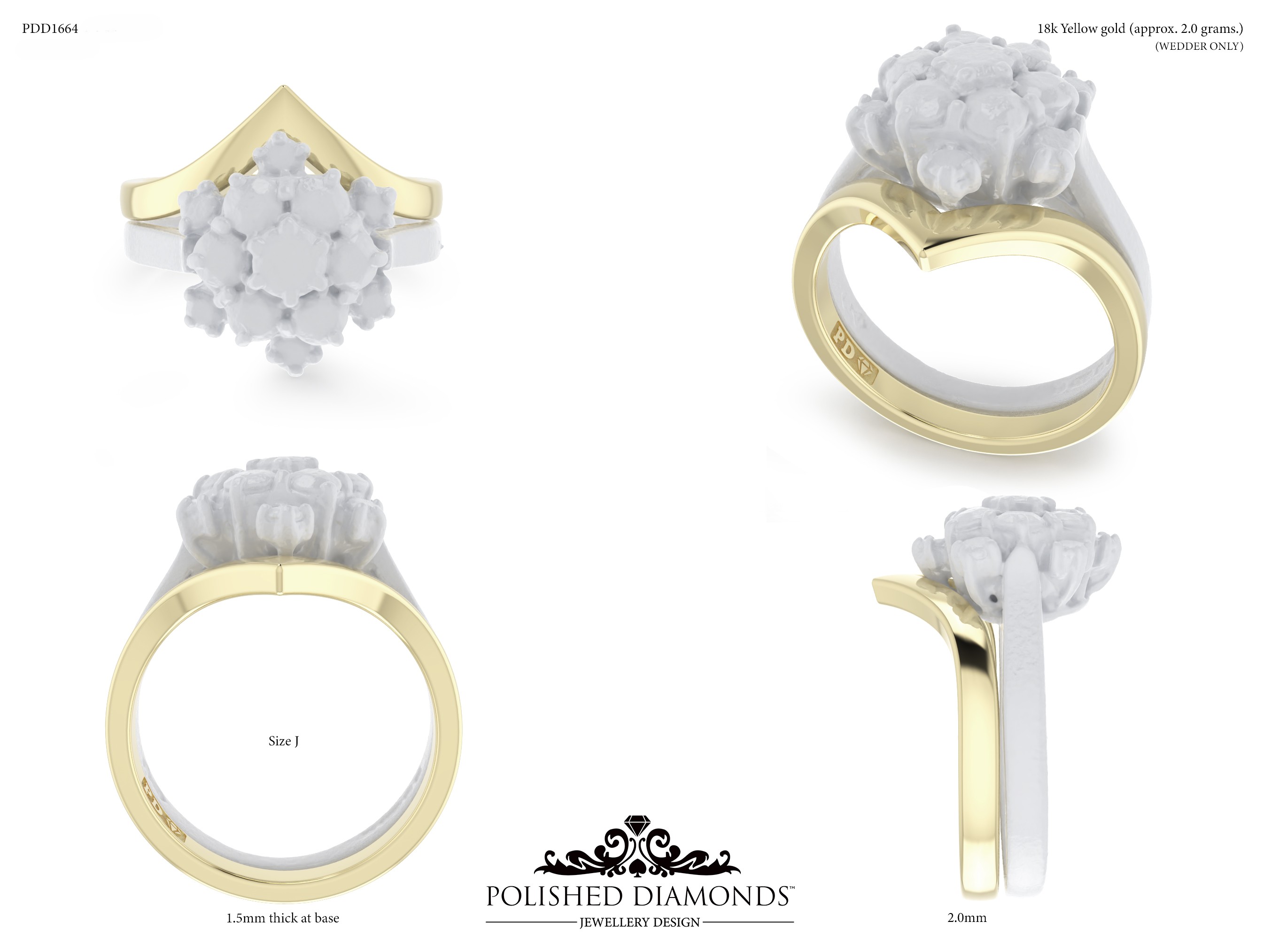 Ladys Wedding ring – PDD1664