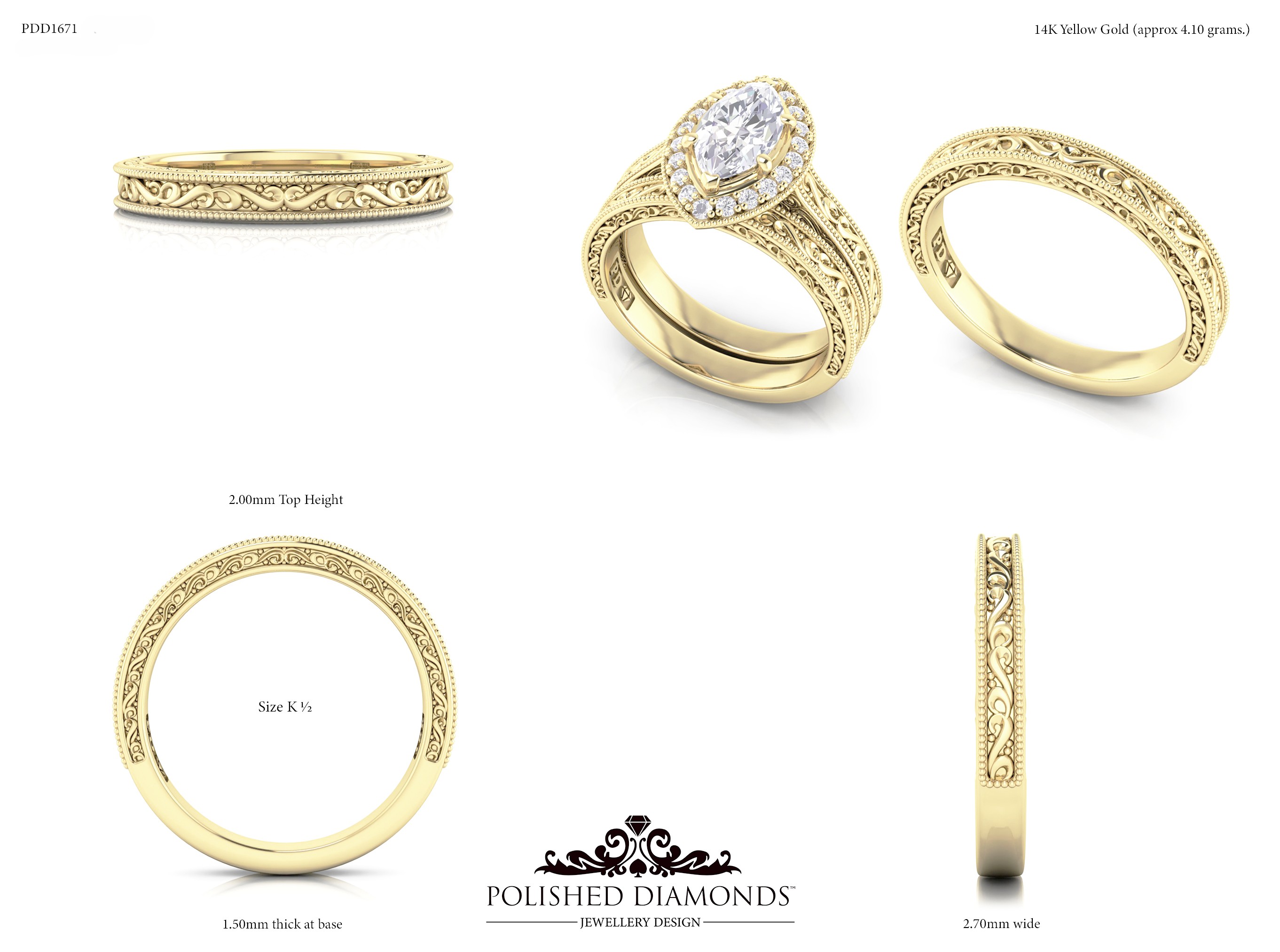 Ladys Wedding ring – PDD1671