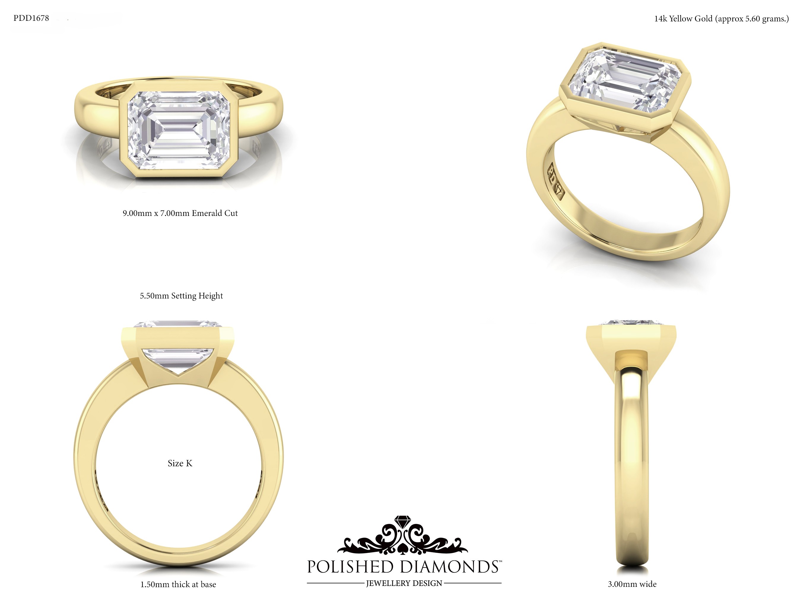 Emerald Solitaire ring – PDD1678