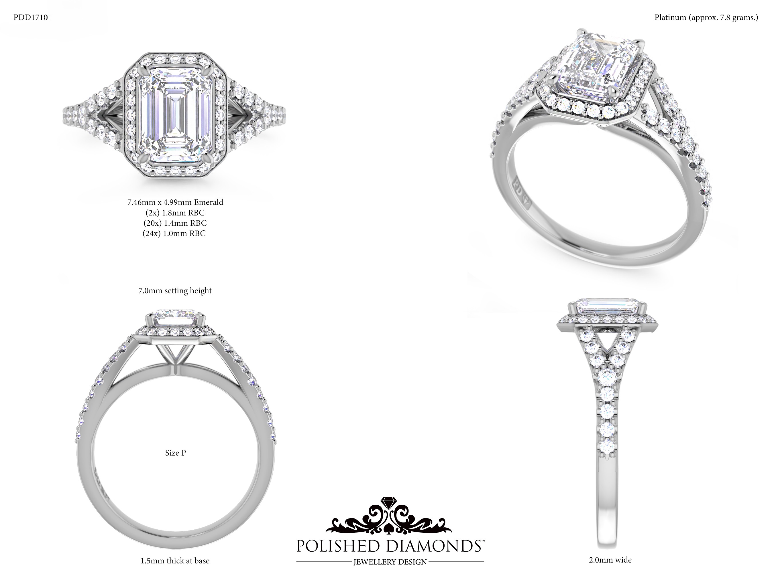 Emerald Halo ring – PDD1710