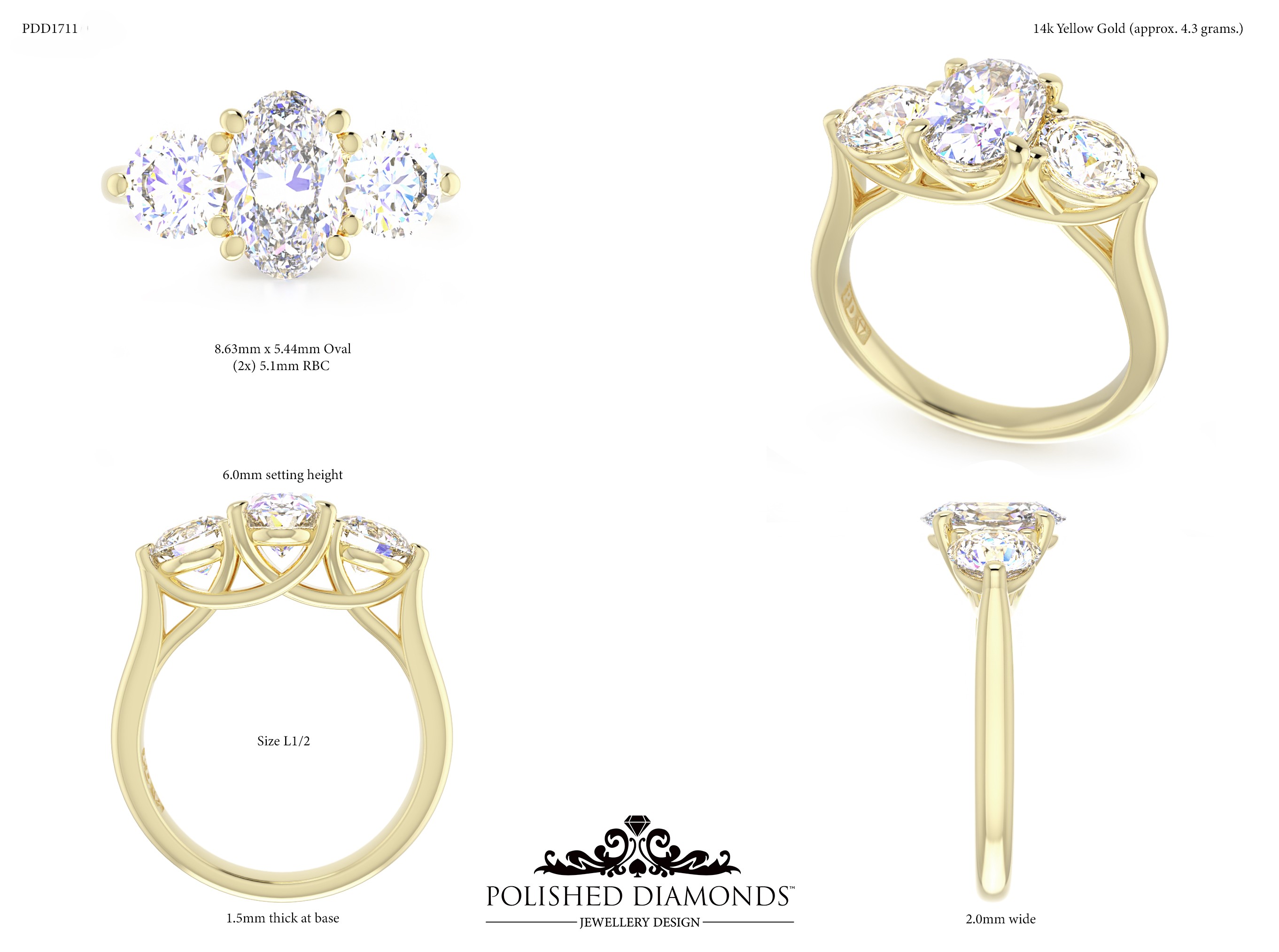 Oval Trilogy ring – PDD1711