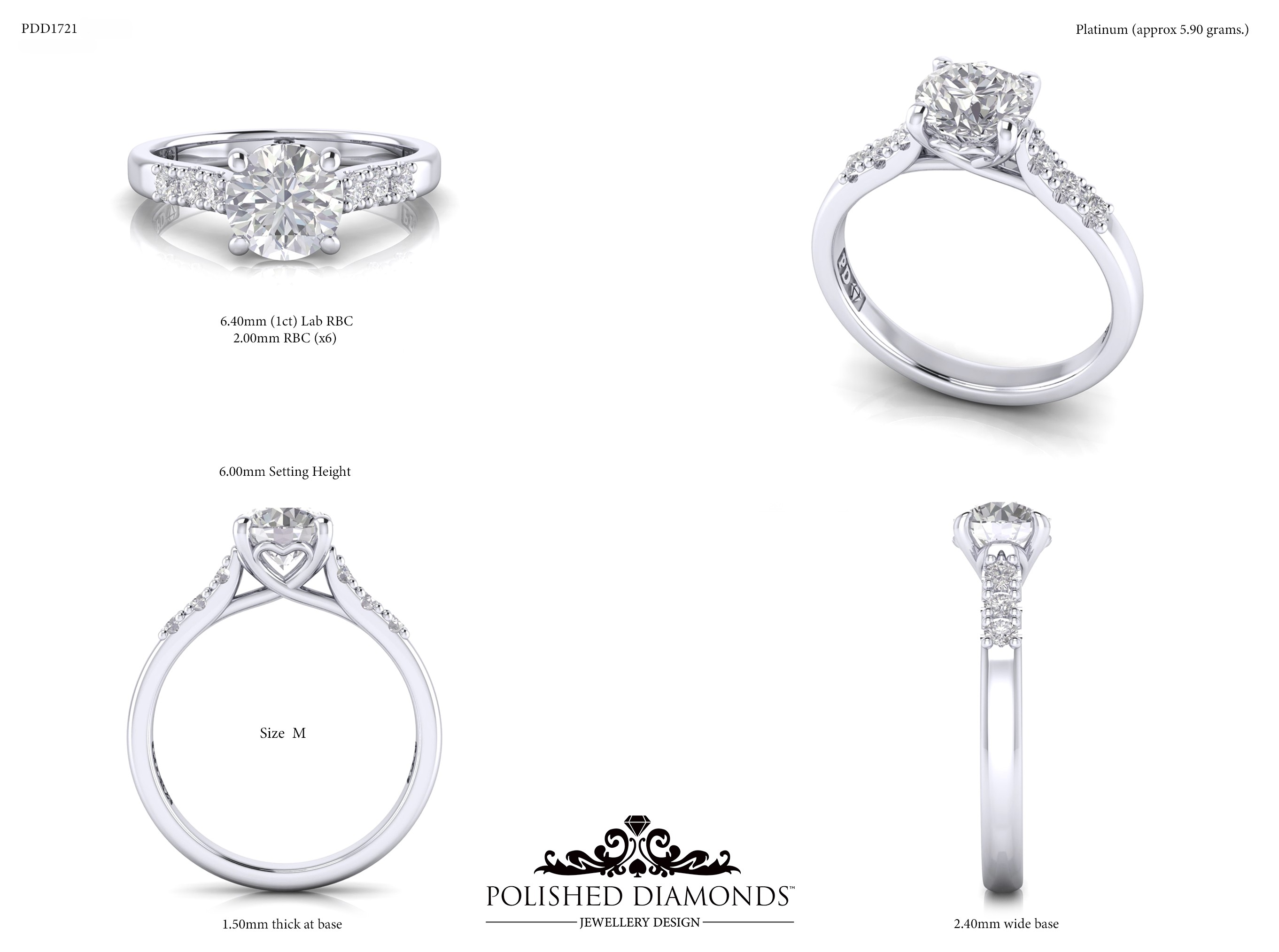 Round Solitaire ring – PDD1721