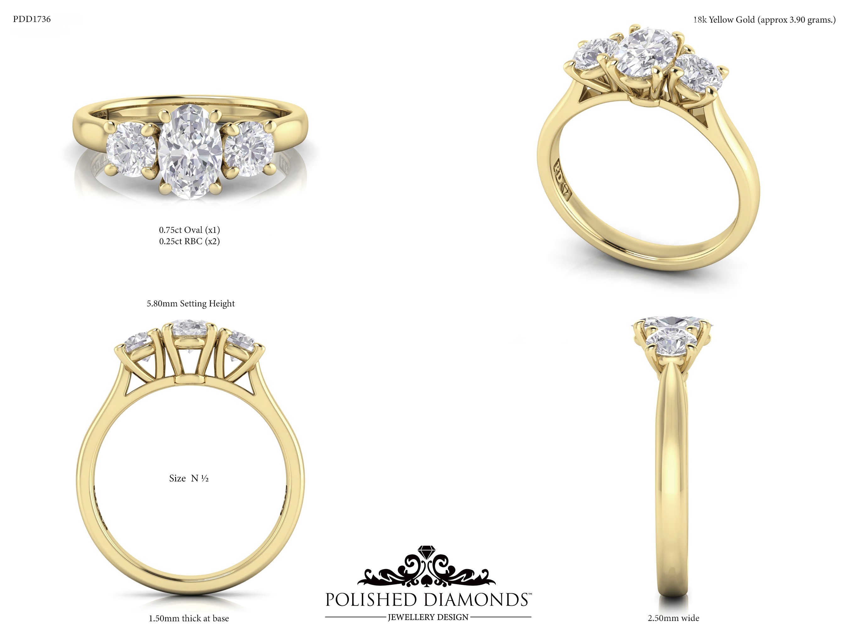 Oval Trilogy ring – PDD1736