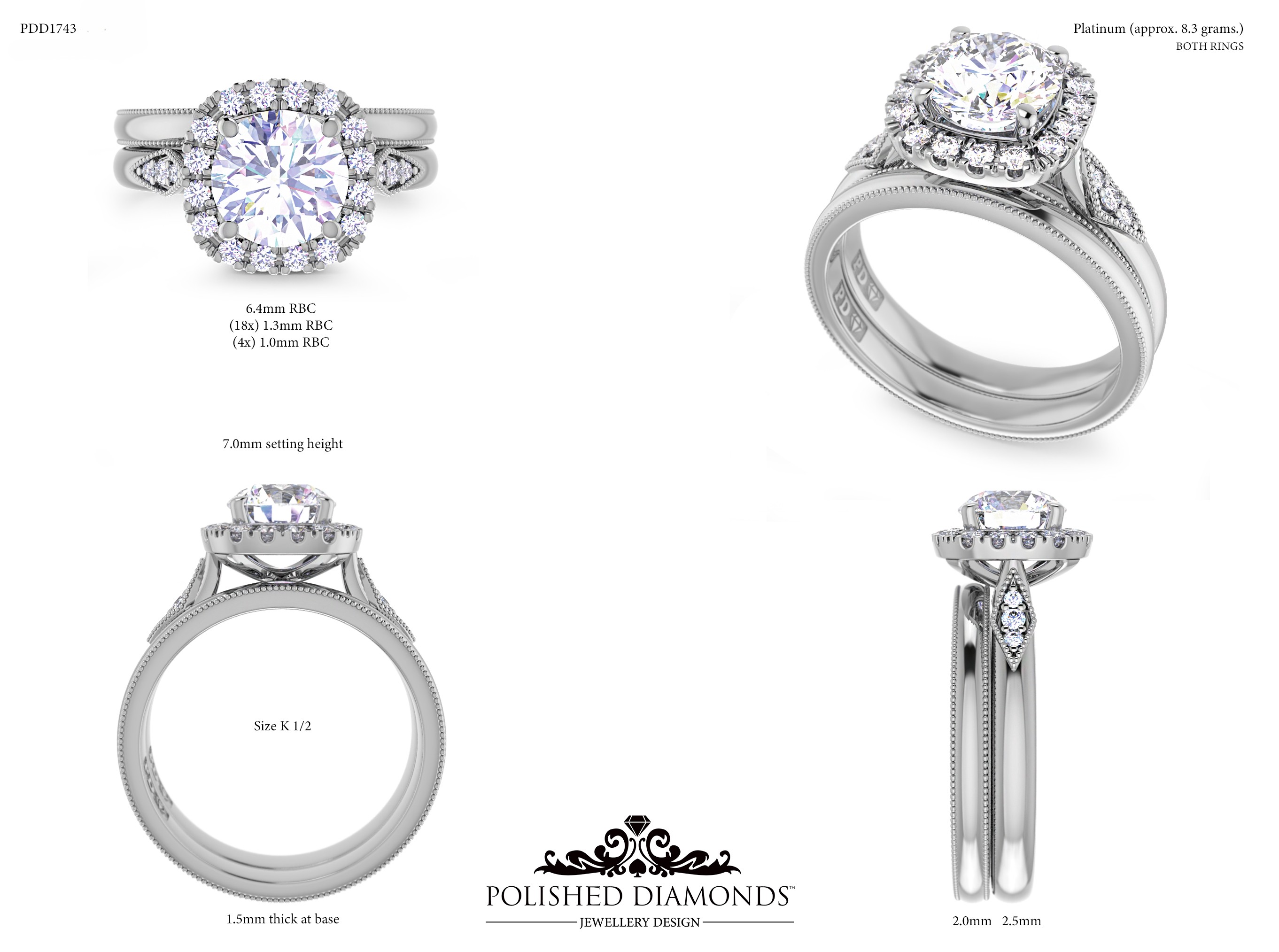 Round Halo ring – PDD1743