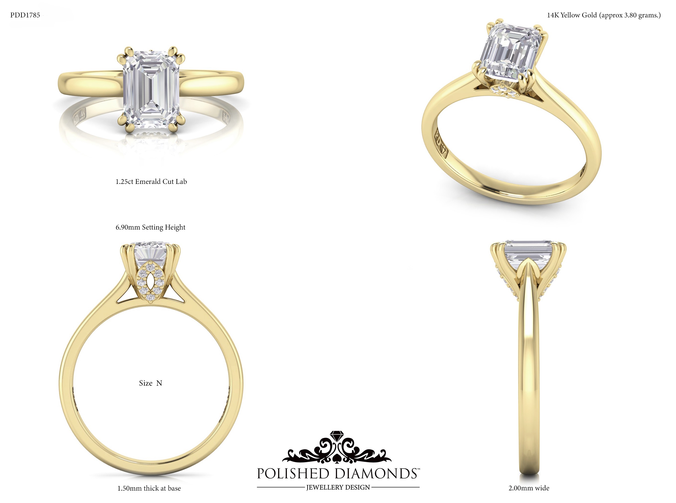 Emerald Solitaire ring – PDD1785