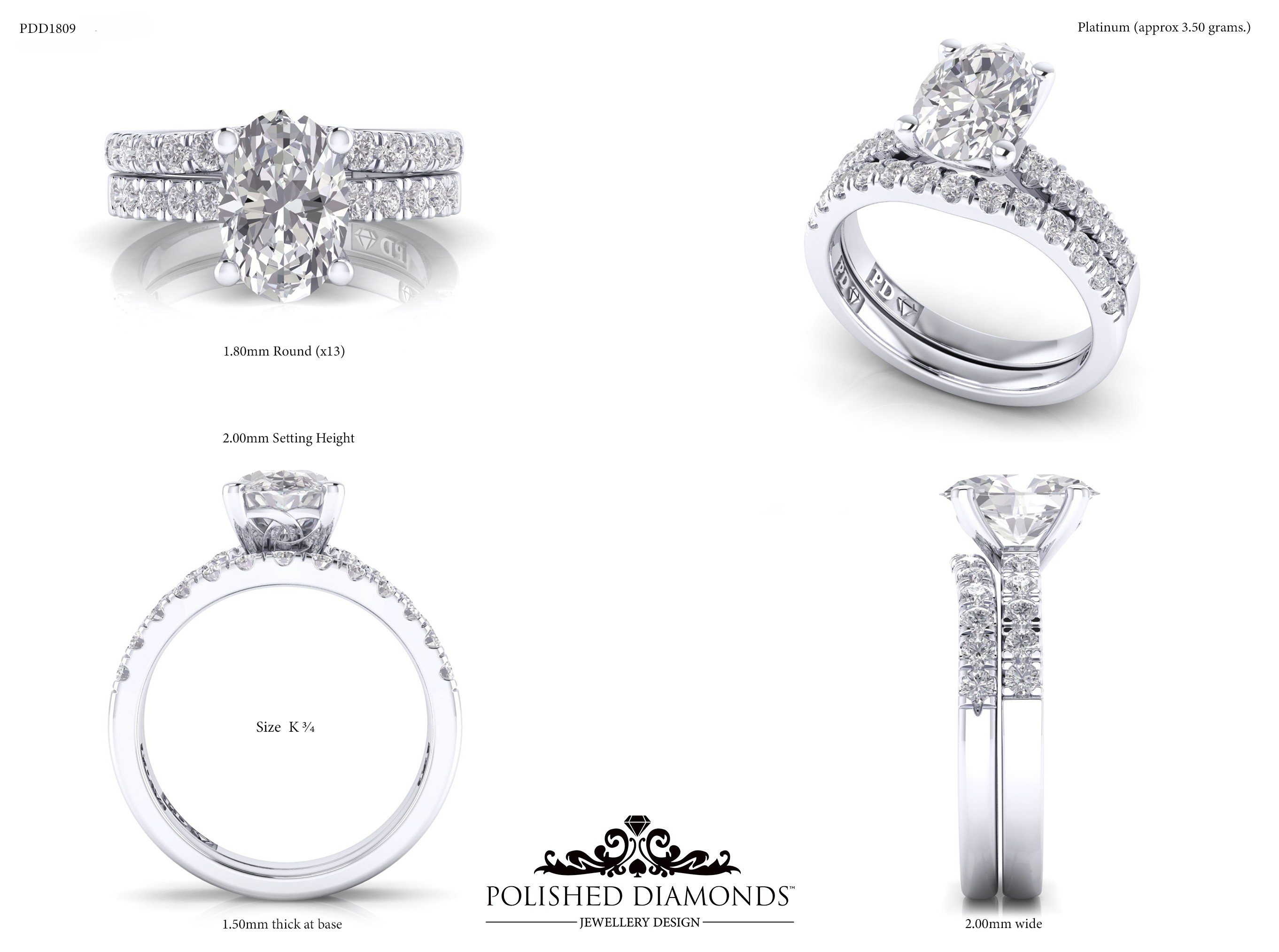 Ladys Wedding ring – PDD1809