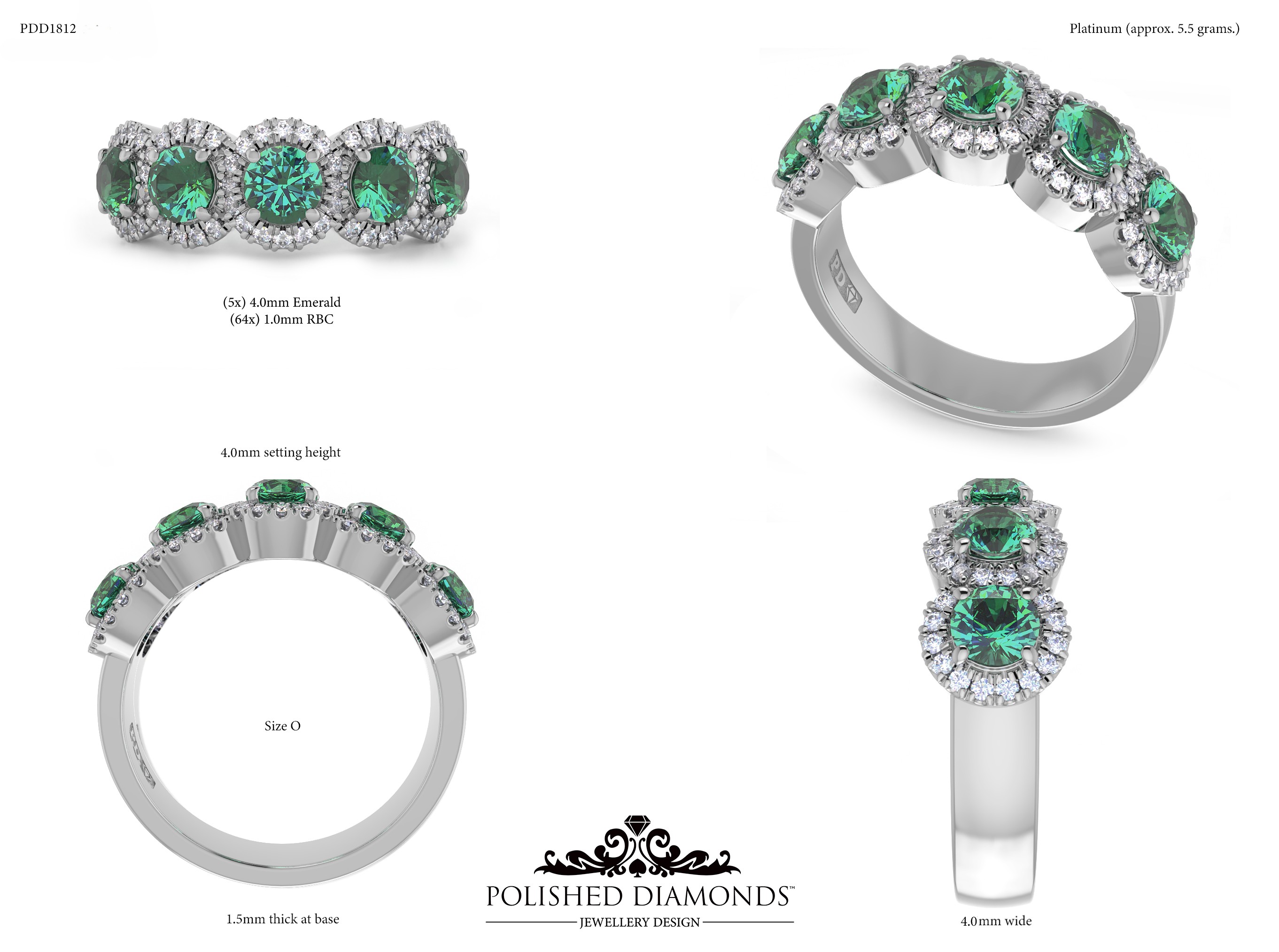 Round Halo ring – PDD1812