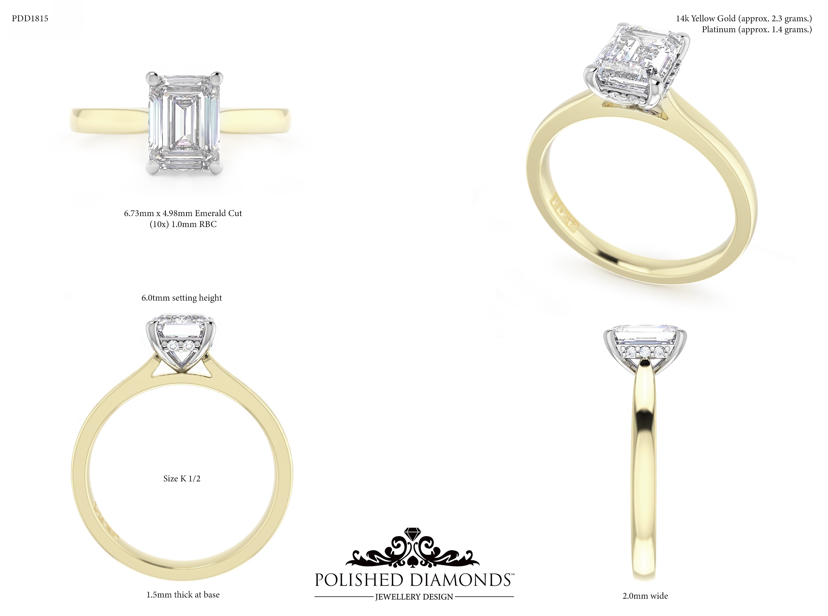 Emerald Solitaire ring – PDD1815