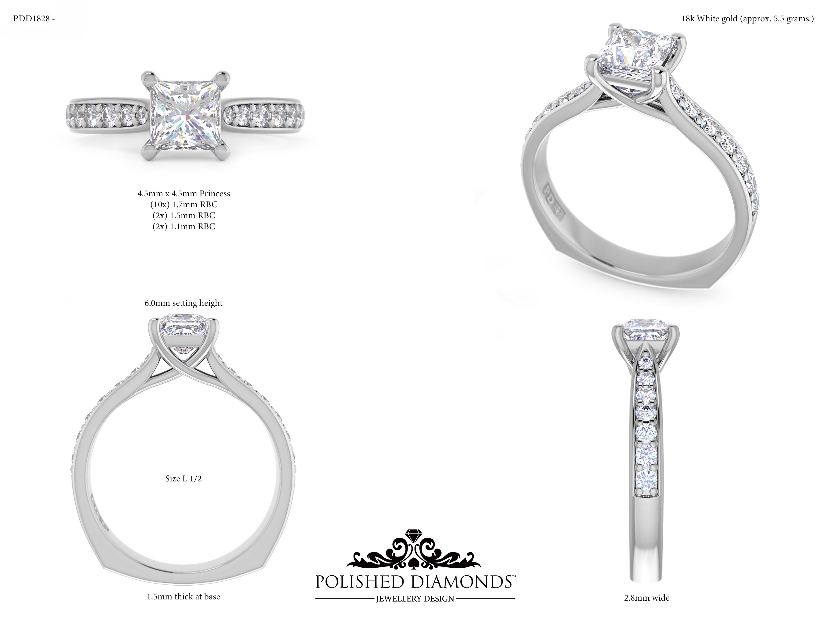 Princess Solitaire ring – PDD1828
