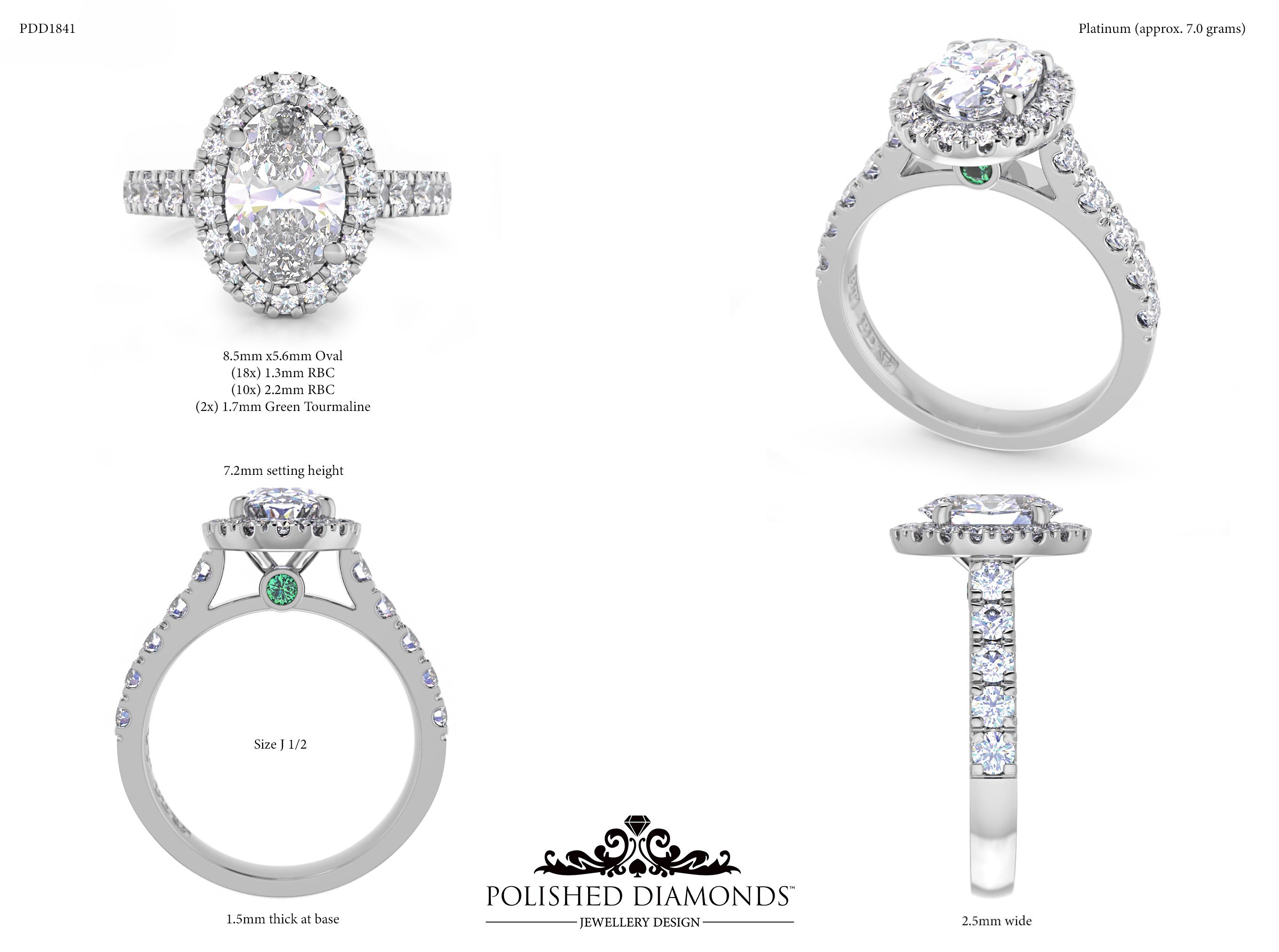 Oval Halo ring – PDD1841