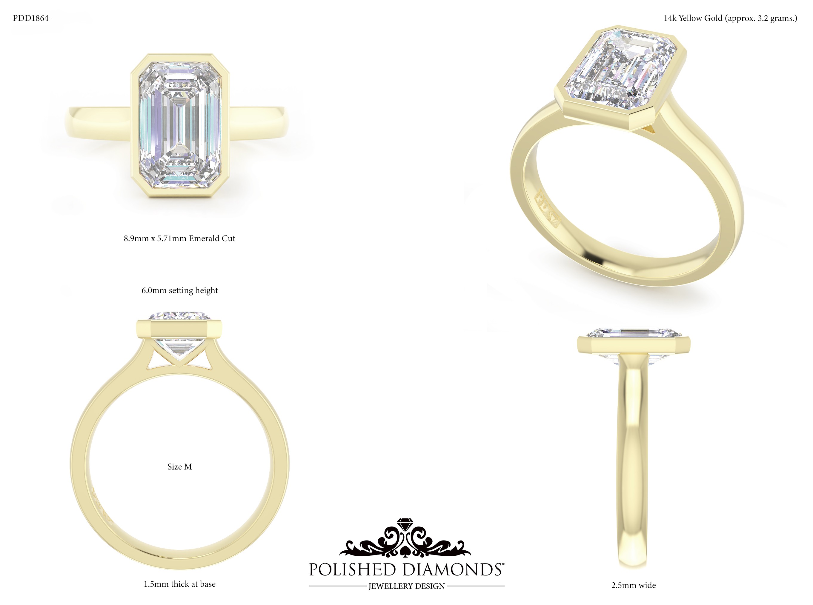 Emerald Solitaire ring – PDD1864