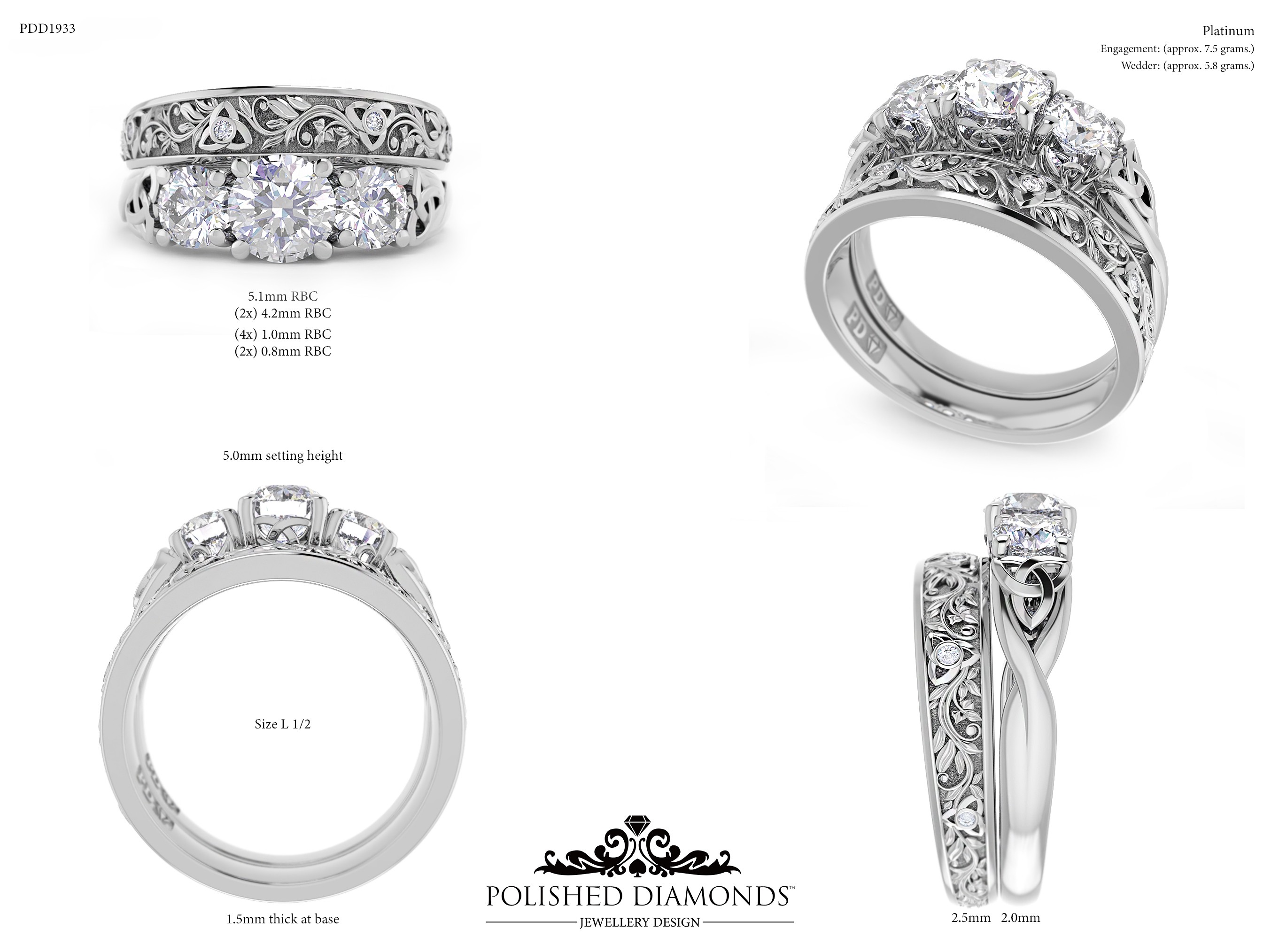 Ladys Wedding ring – PDD1933