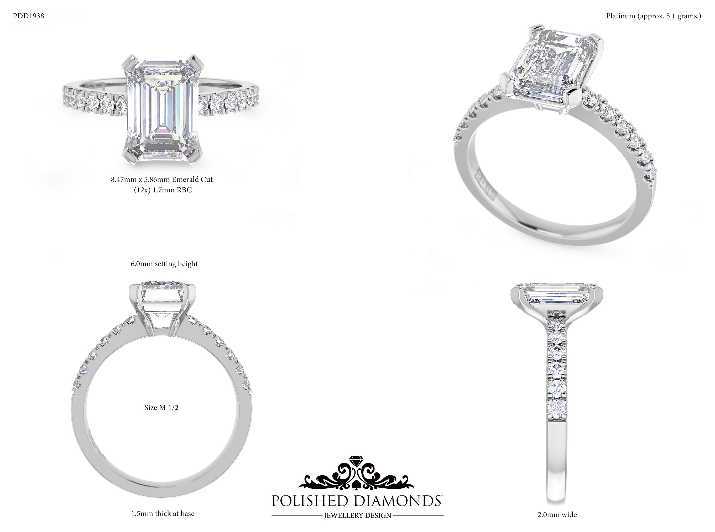 Emerald Solitaire ring – PDD1938