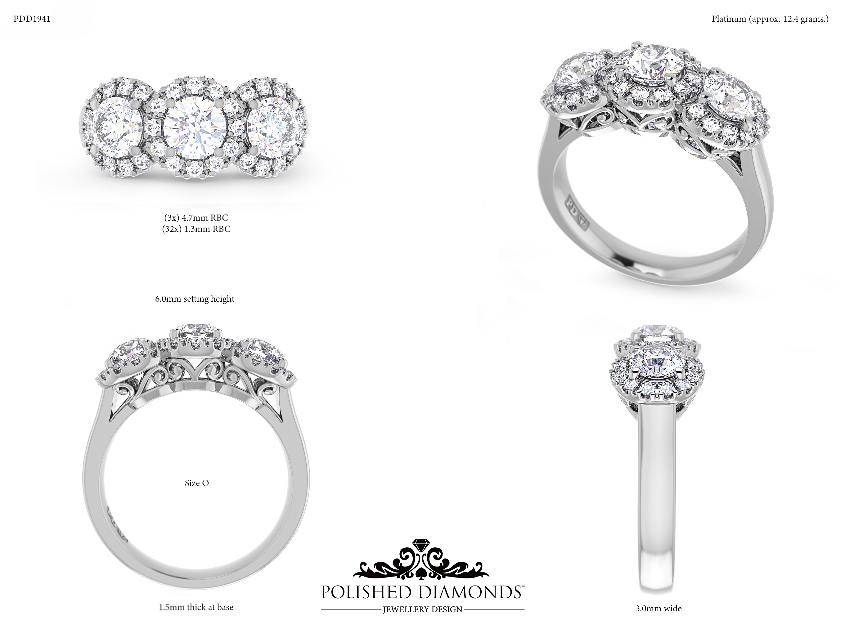 Round Halo ring – PDD1941