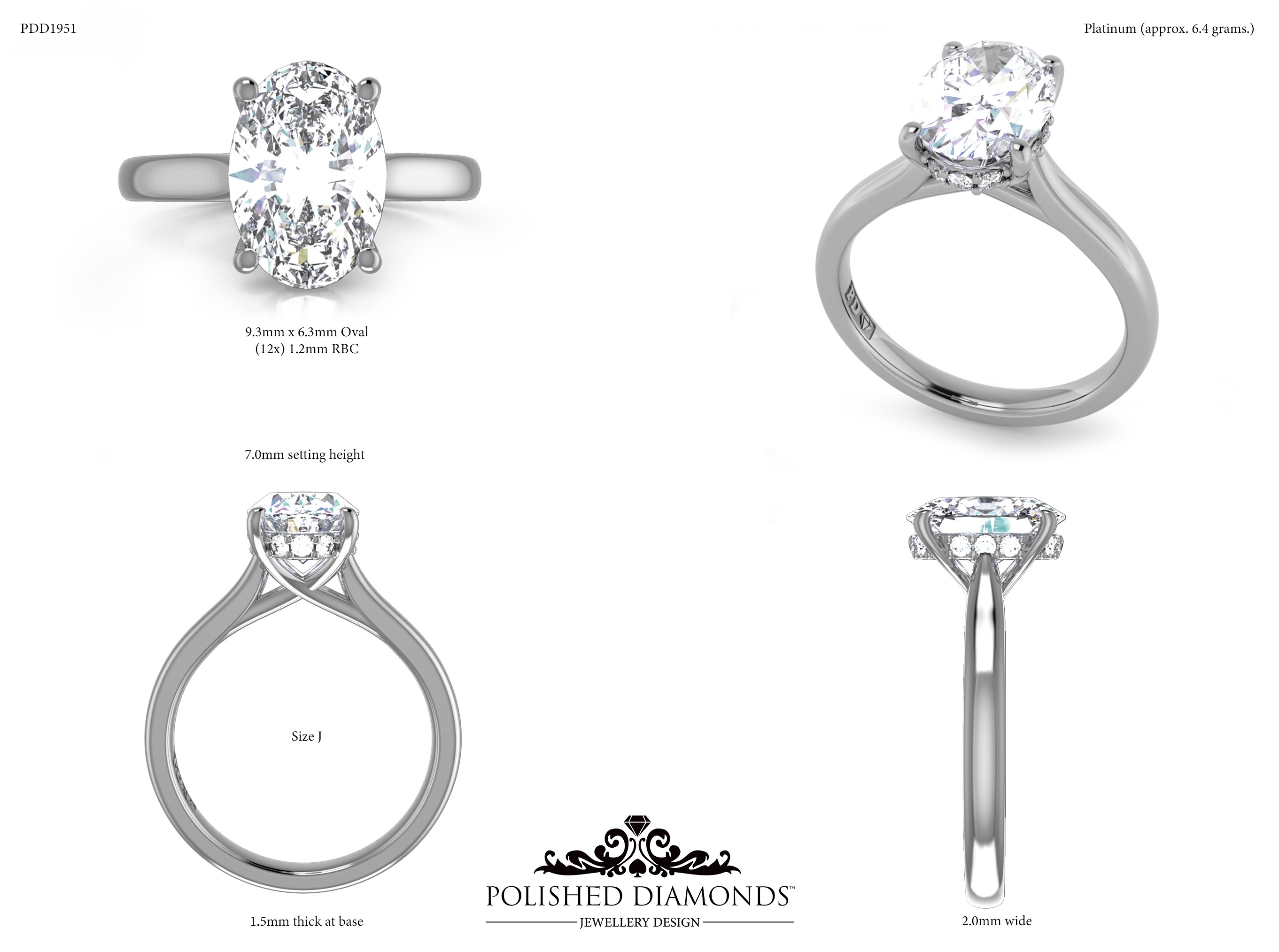 Oval Solitaire ring – PDD1951
