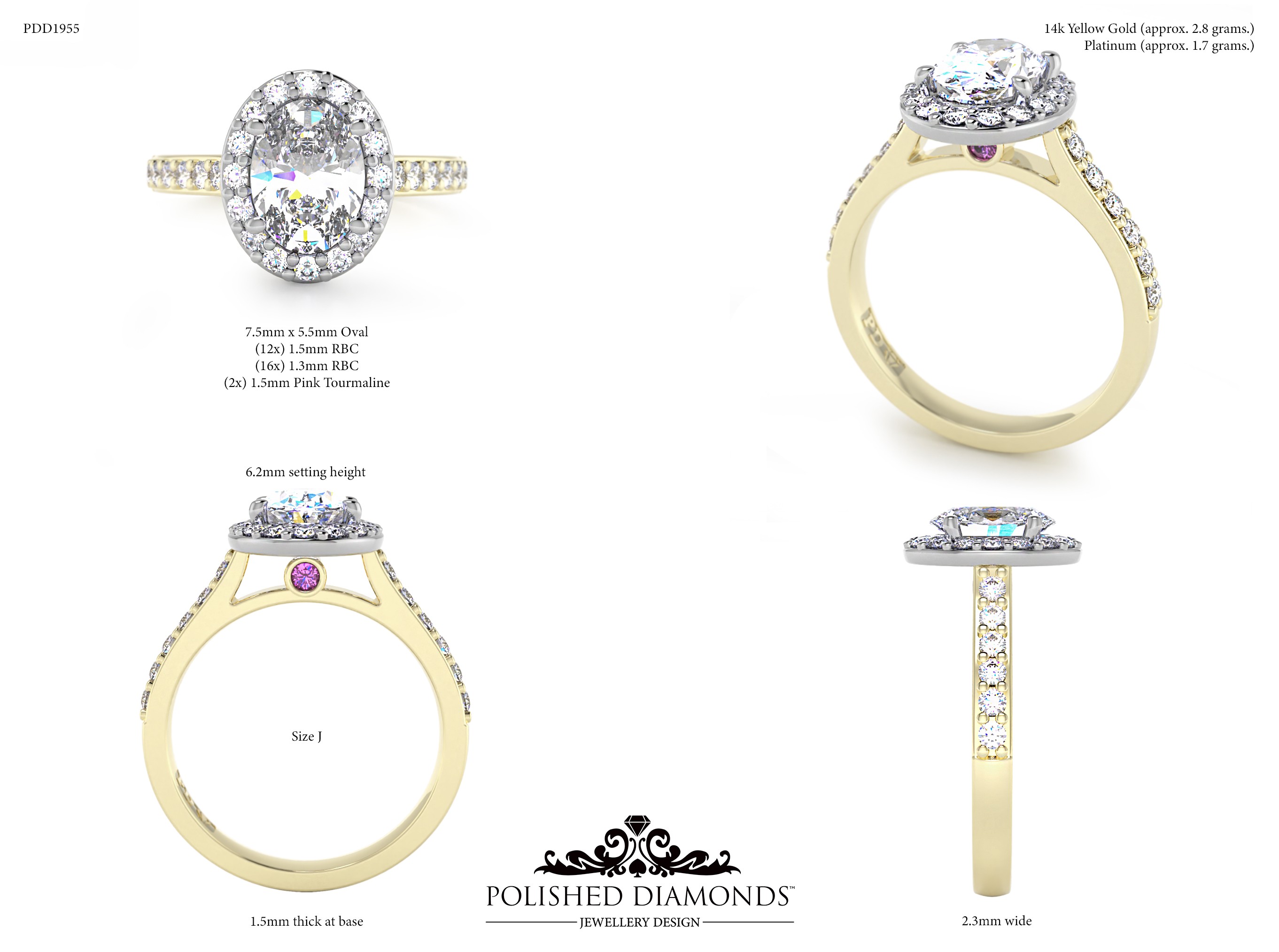 Oval Halo ring – PDD1955