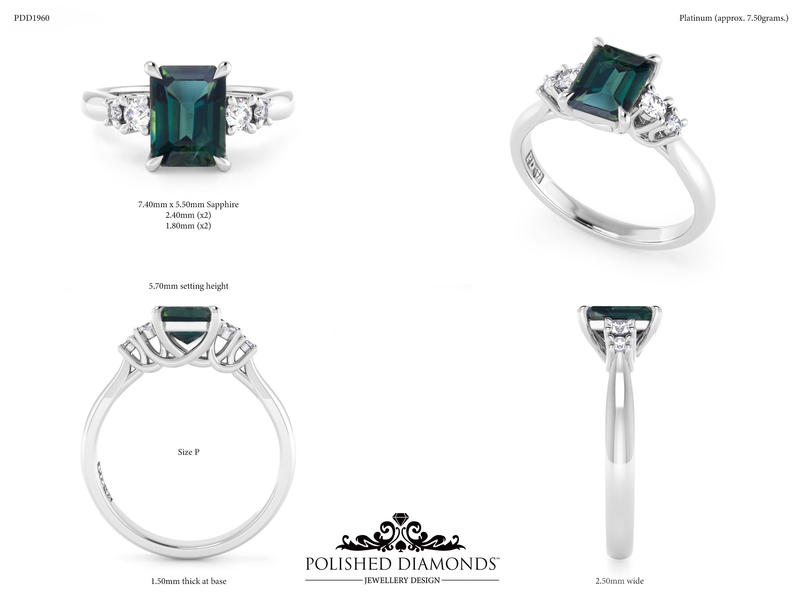 Emerald Solitaire ring – PDD1960